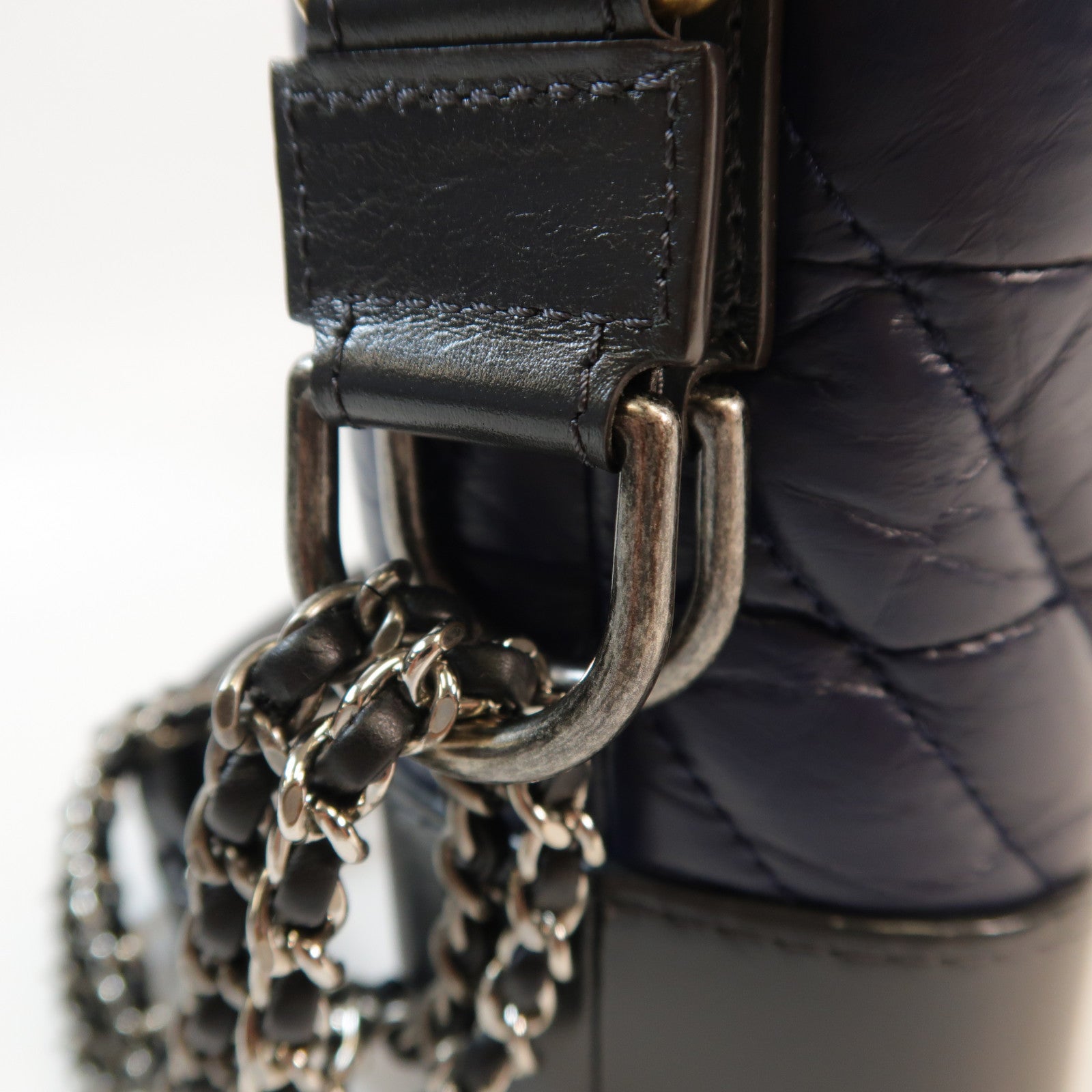 CHANEL 牛皮皮革Small Gabrielle鏈帶肩背袋