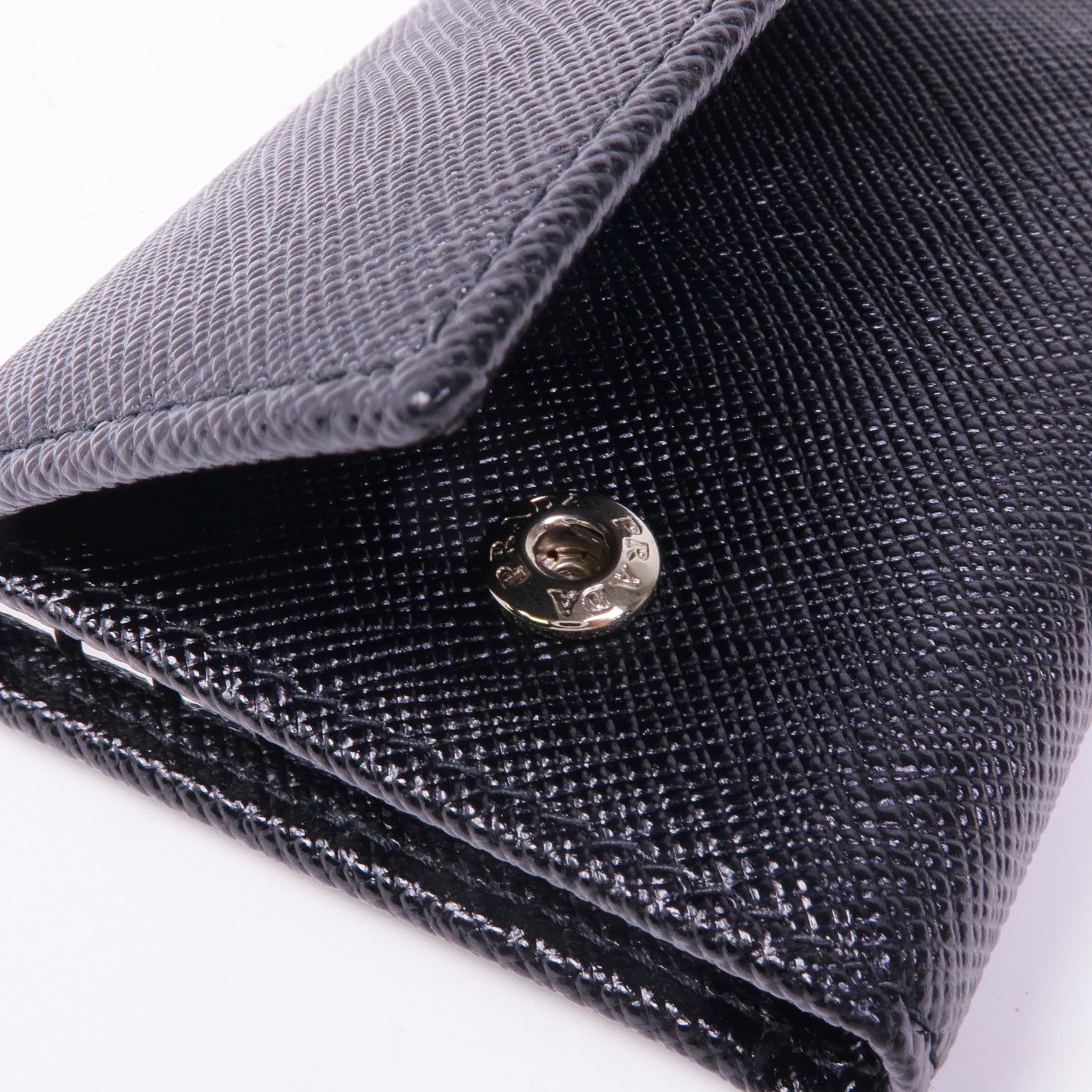 PRADA 牛皮皮革Key Case銀扣鑰匙包