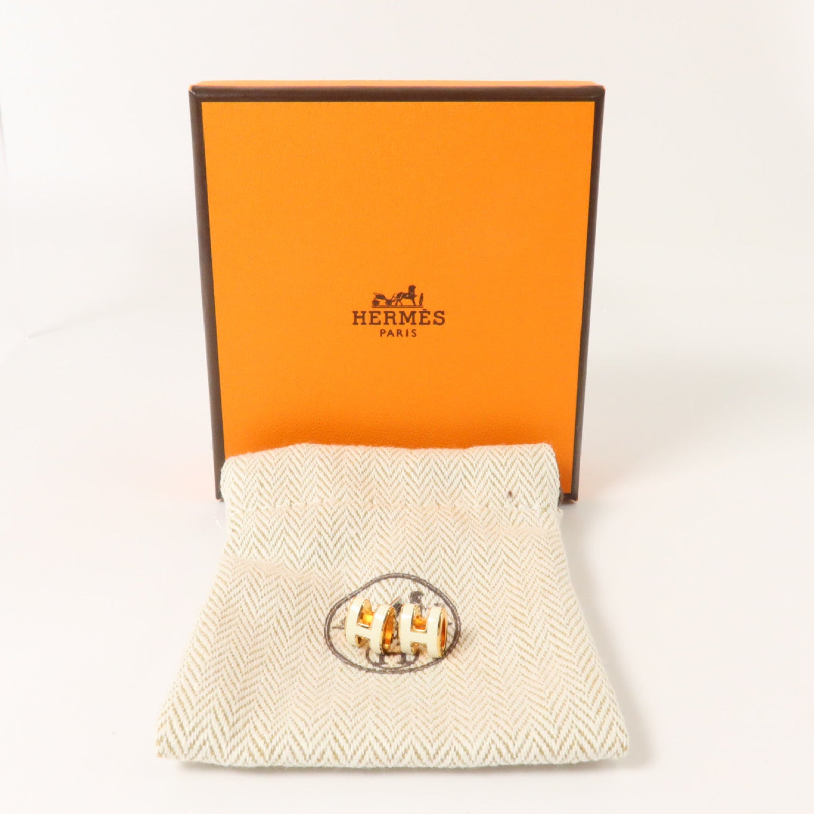 HERMES 金屬/琺瑯Mini Pop H Earrings耳環