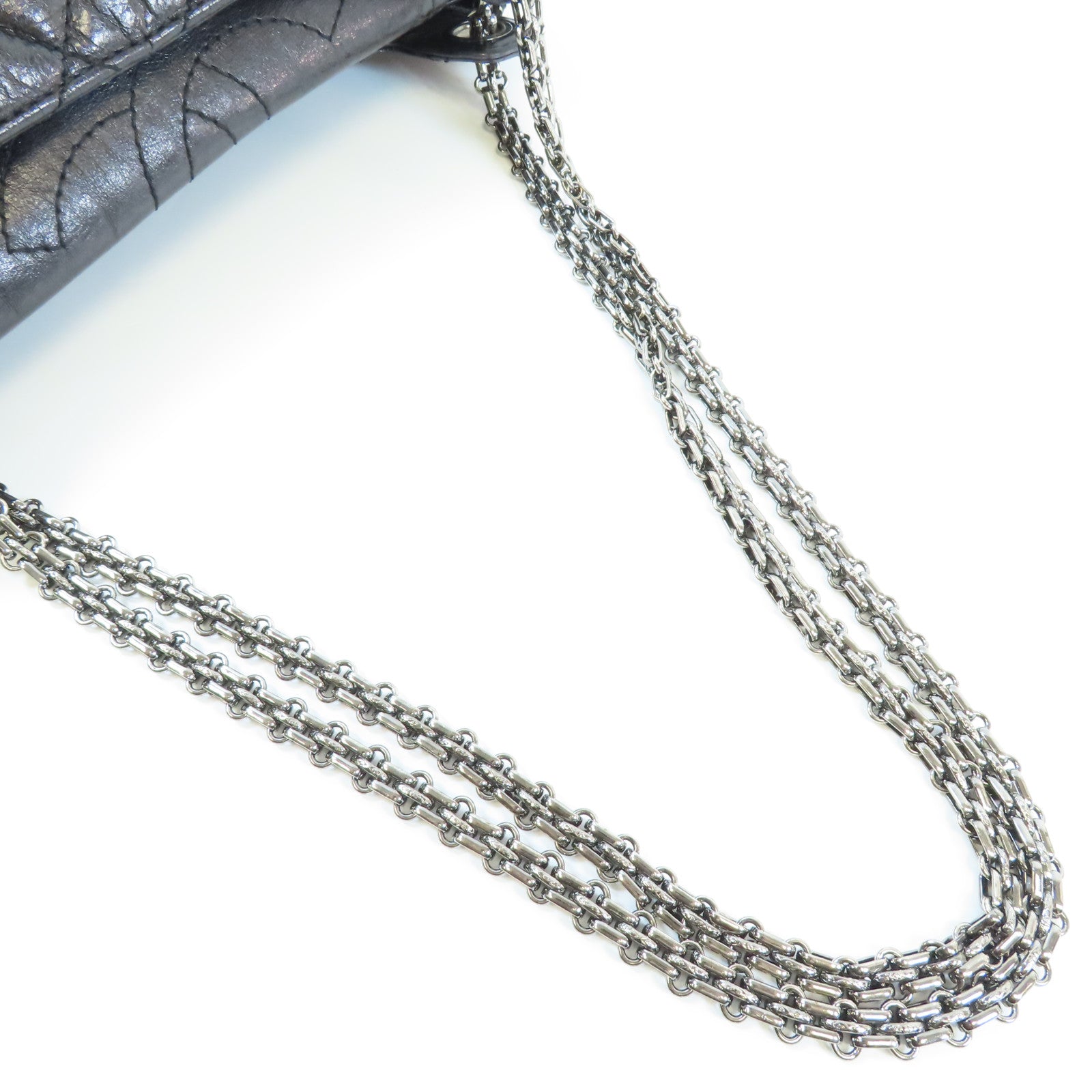 CHANEL CC SHW Chain Shoulder Bag Calfskin Leather Black