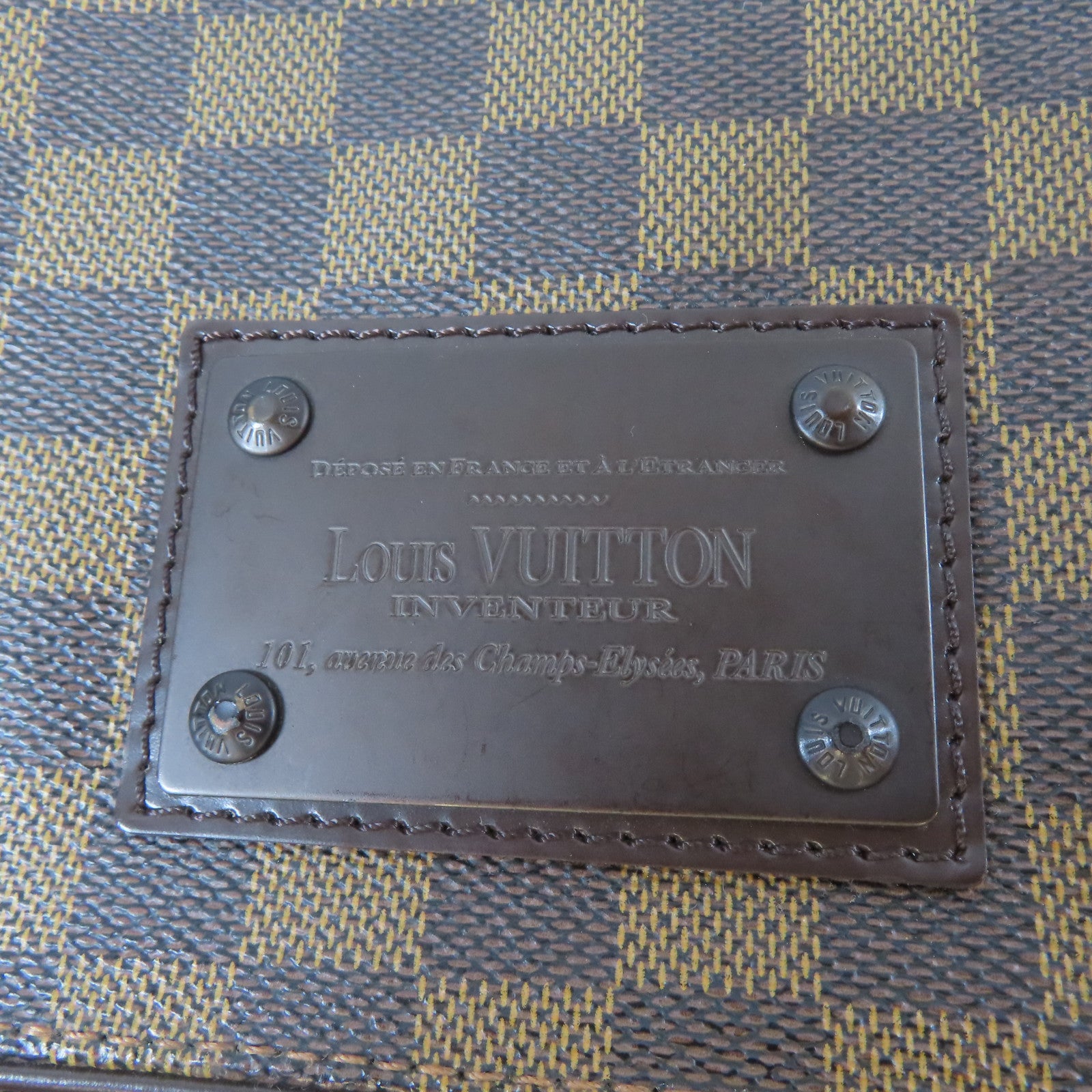 LOUIS VUITTON 【激減優惠】Damier Brooklyn GM金扣肩背袋啡色