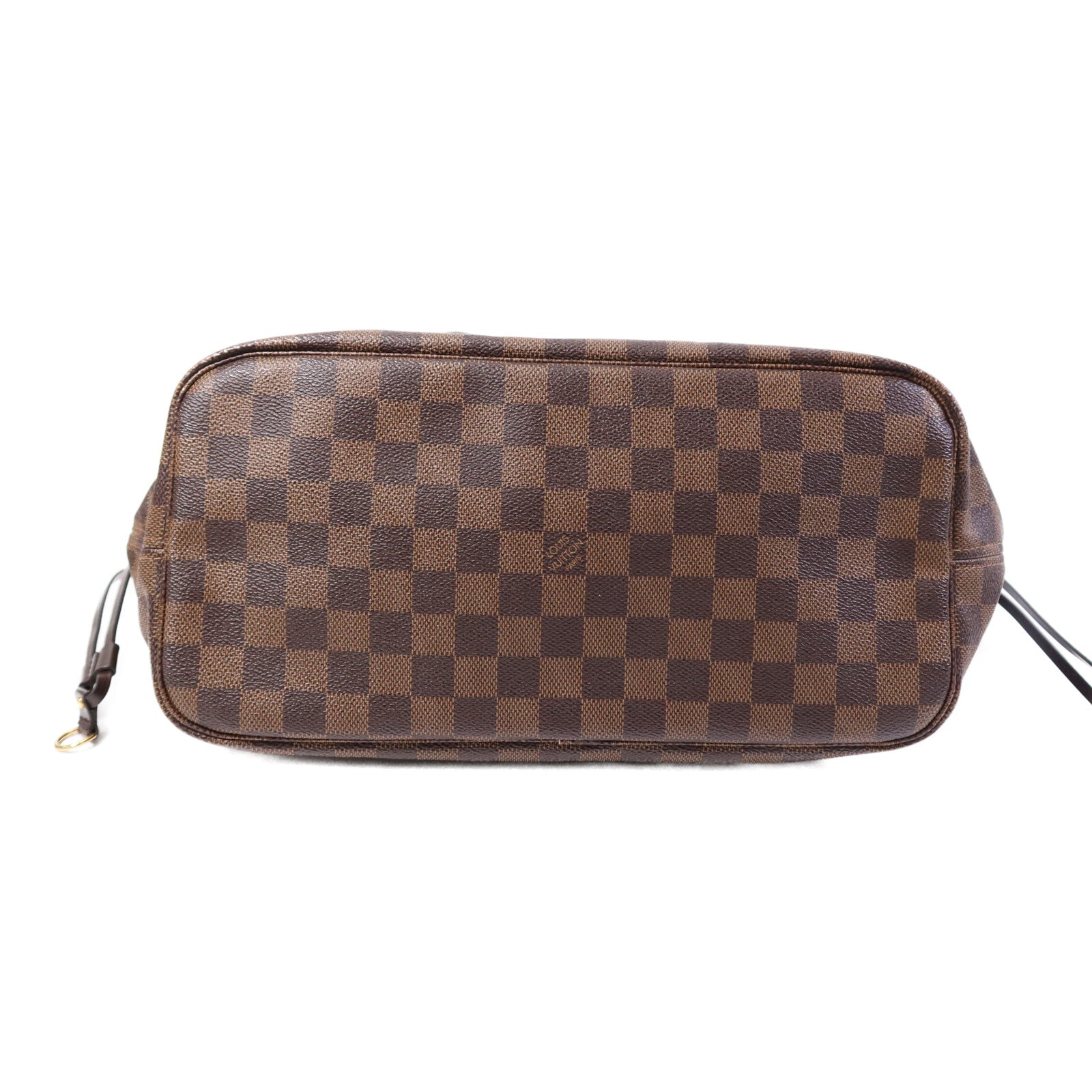 LOUIS VUITTON Damier Neverfull MM金扣手挽袋