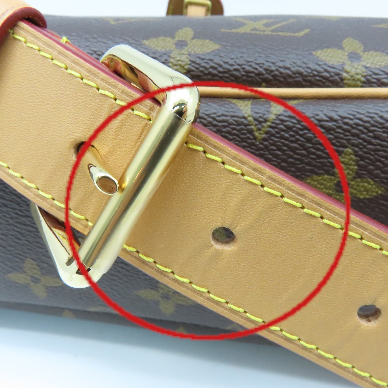 LOUIS VUITTON Monogram Odeon PM Shoulder Bag金扣肩背袋啡色