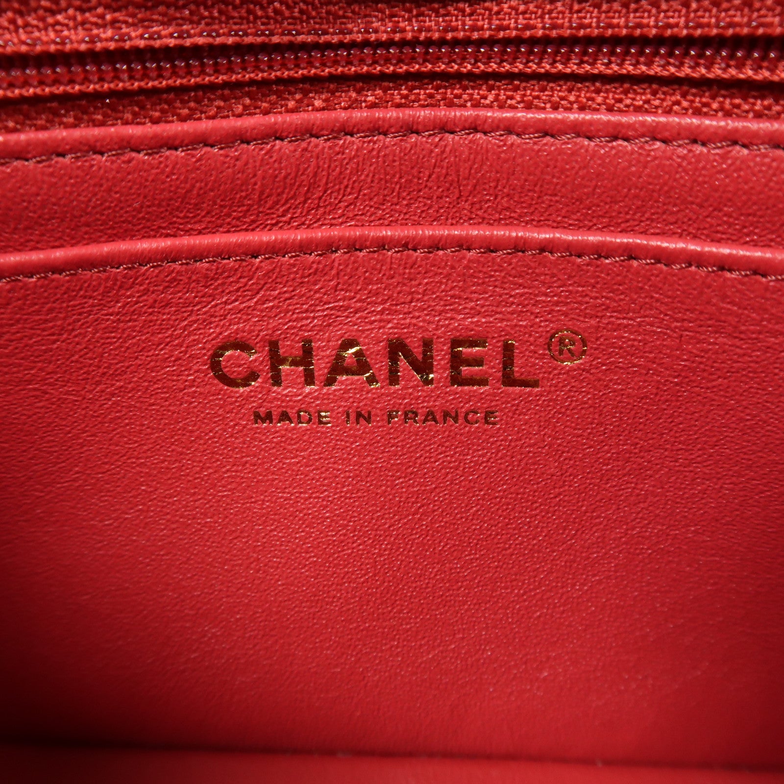 CHANEL 棉質Mini Classic 20金扣鏈帶肩背袋