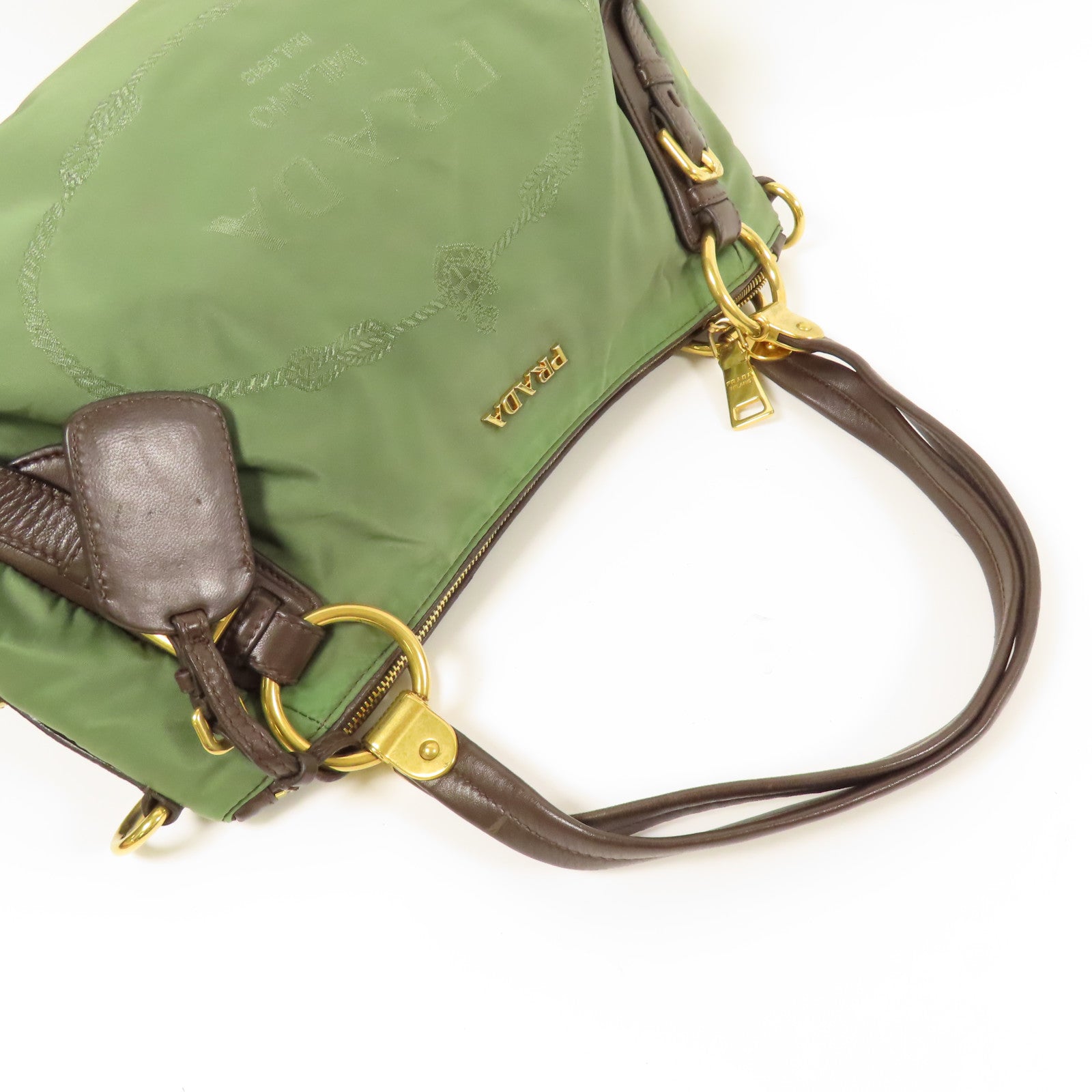 PRADA 尼龍Shoulder Bag金扣手挽肩背兩用袋