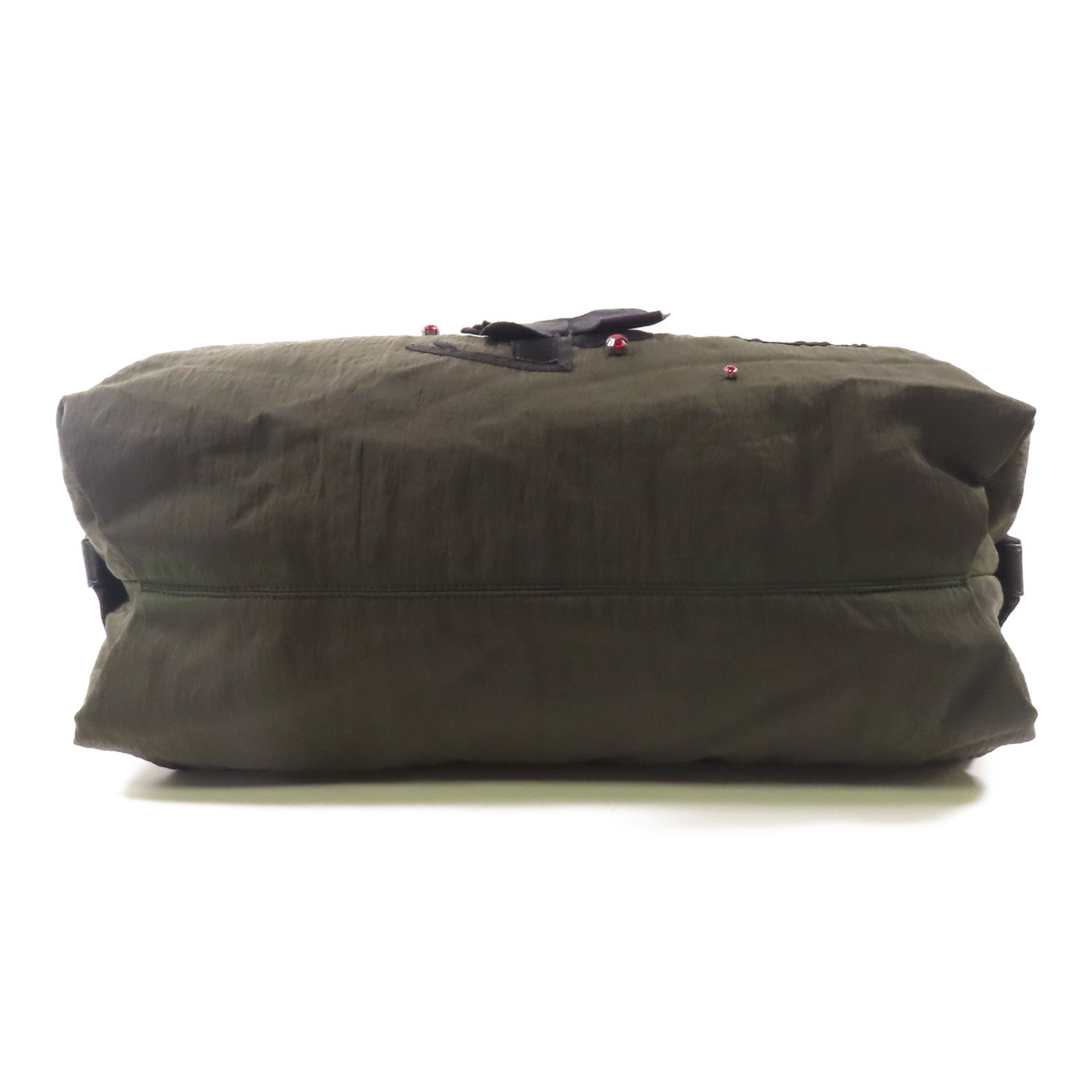 LANVIN 尼龍Shoulder Bag肩背袋卡其色/黑色
