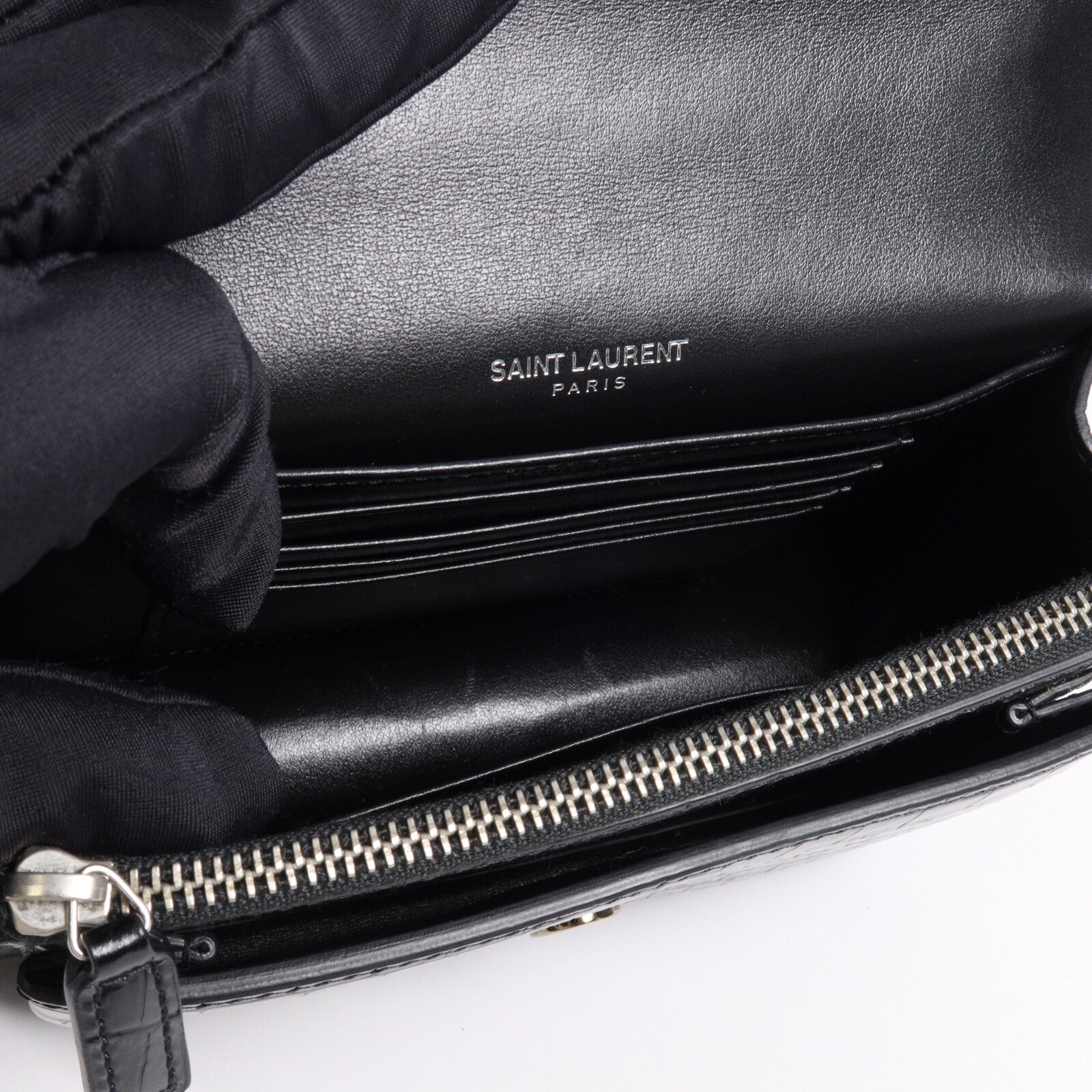 SAINT LAURENT 牛皮皮革Sunset Mini鏈帶肩背袋