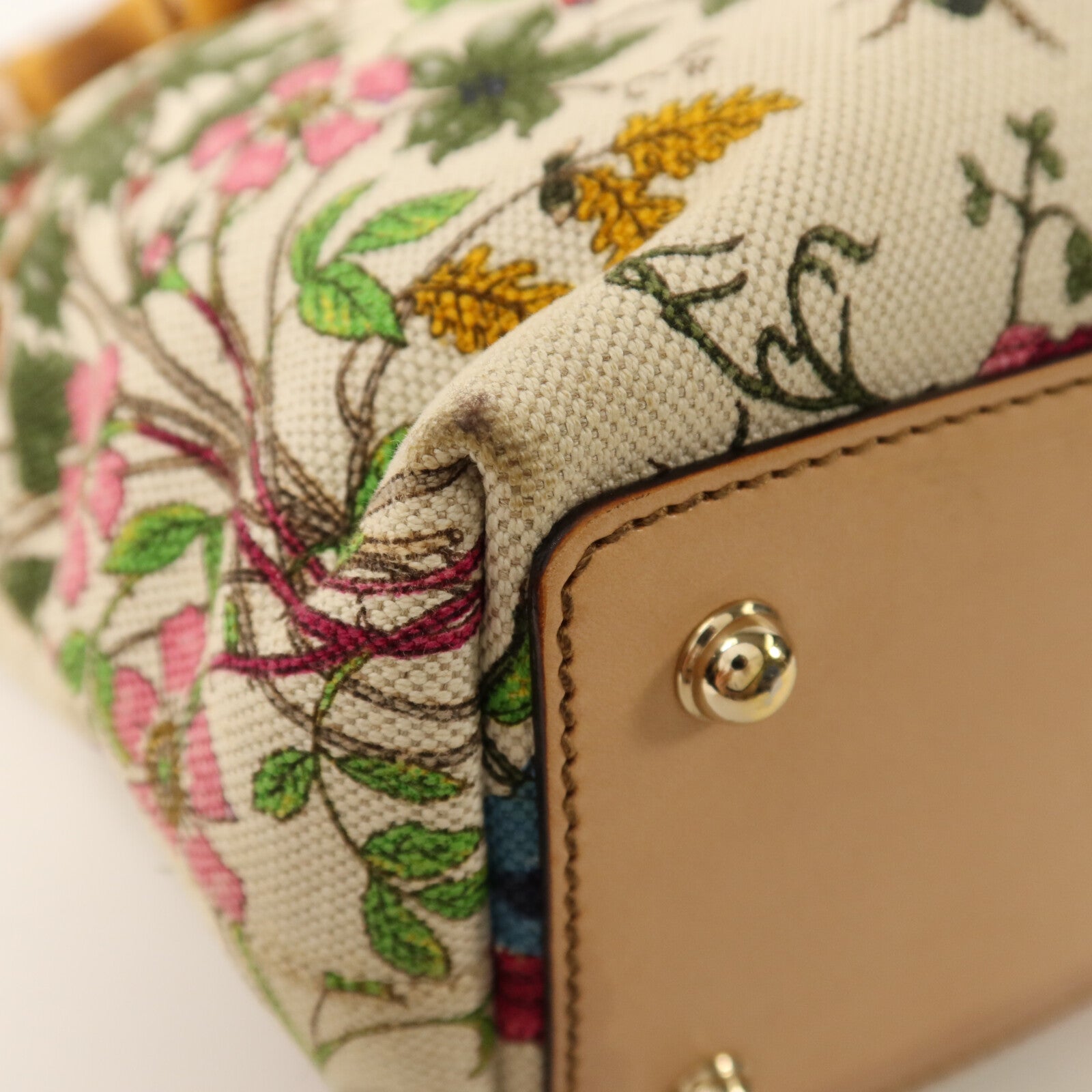 GUCCI 帆布Hand Bag金扣手挽袋