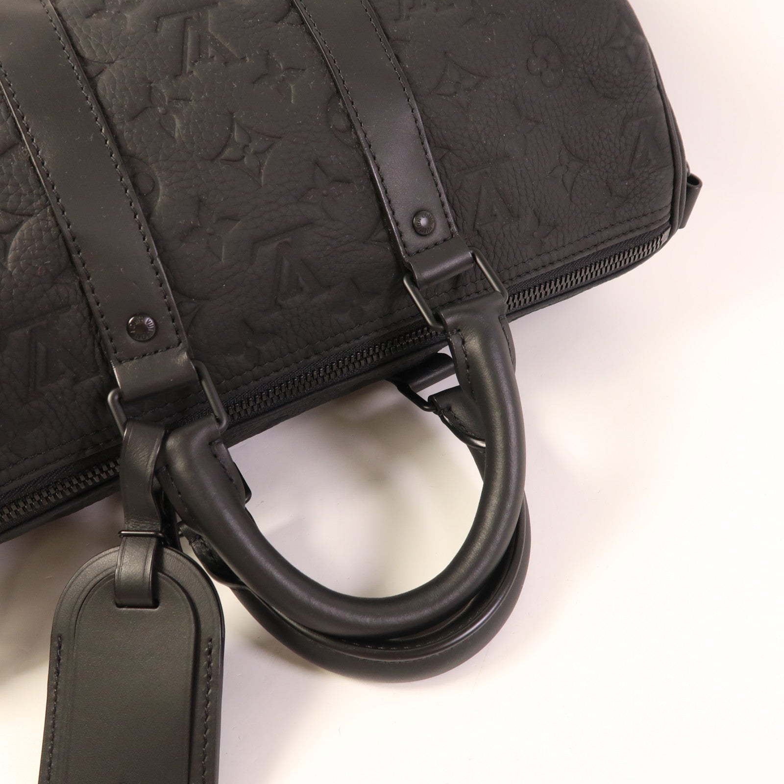 LOUIS VUITTON Monogram Taurillon Keepall Bandouliere35手挽肩背兩用袋