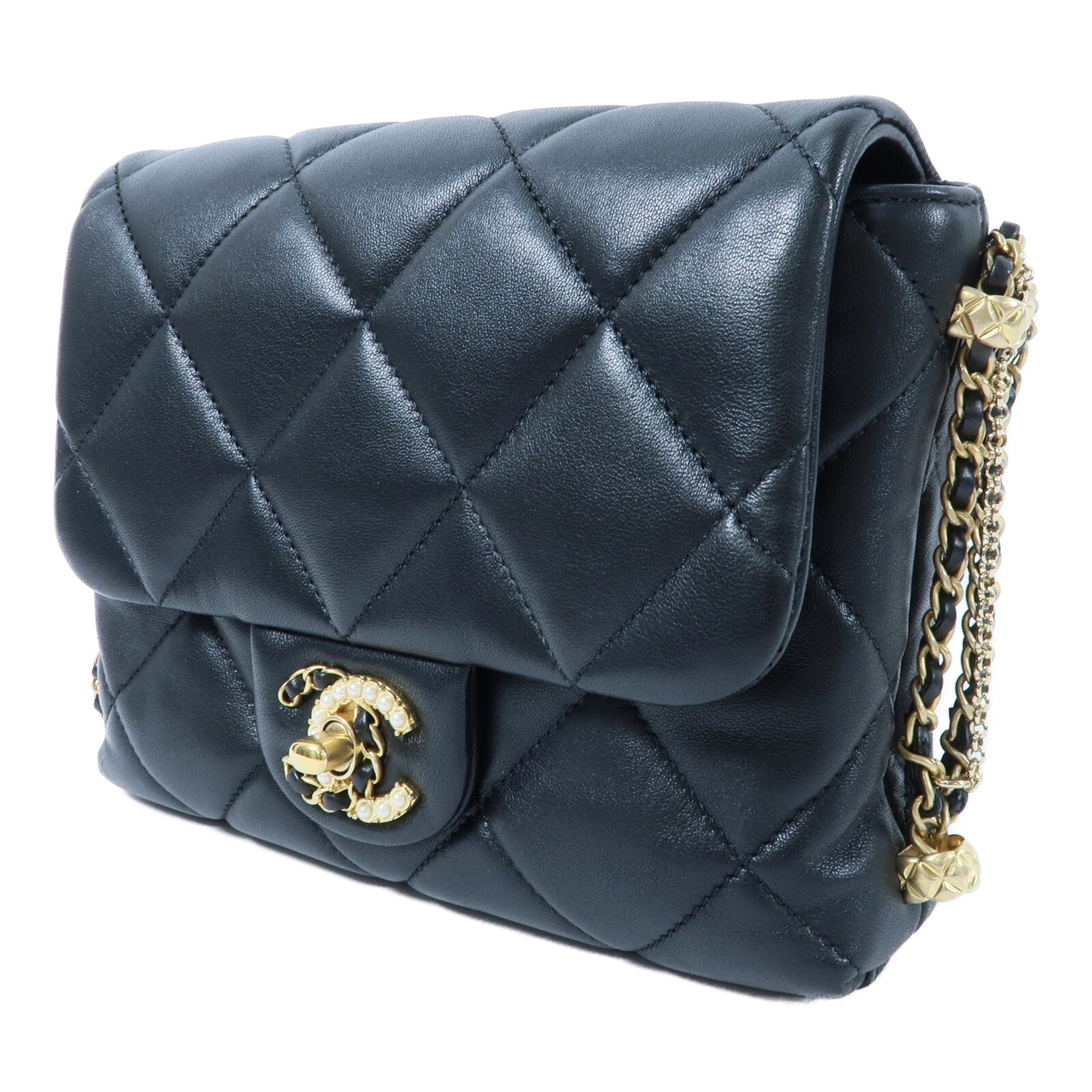 CHANEL 羊皮皮革Chain Shoulder鏈帶肩背袋