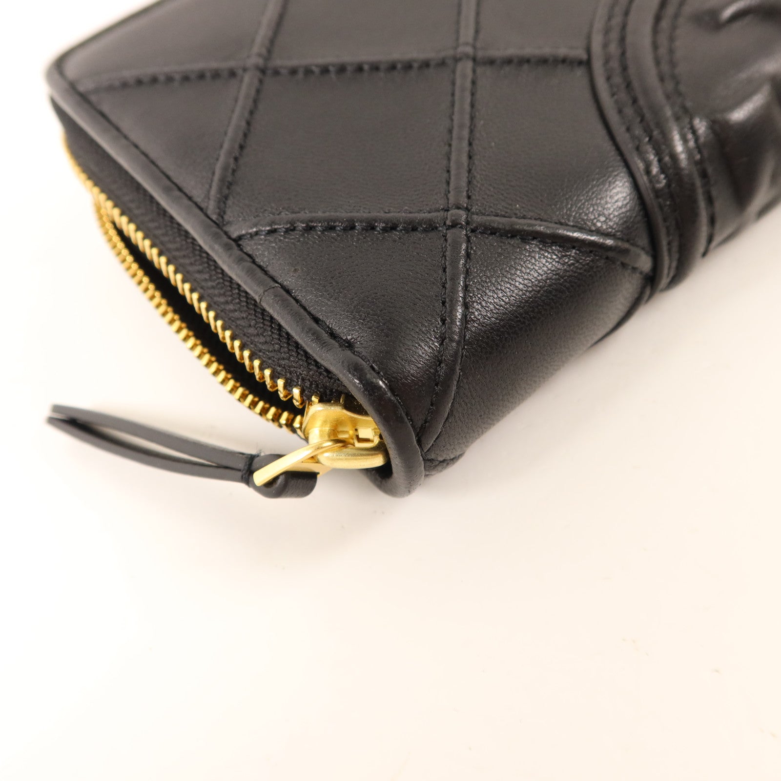 Tory Burch 牛皮皮革Long Round Wallet金扣長錢包