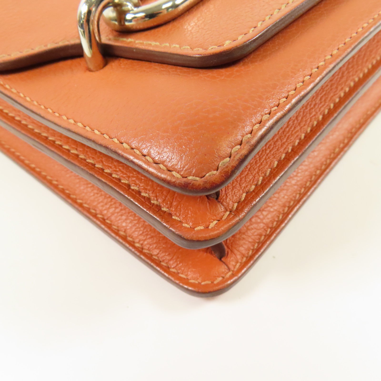 HERMES 【激減優惠】Evercolor皮革Mini Roulis金扣肩背袋Terre Battue/Capucine