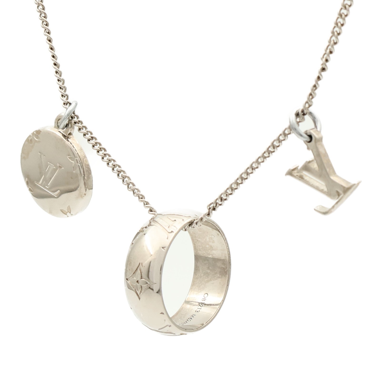 LOUIS VUITTON 金屬Monogram Charms Necklace項鍊