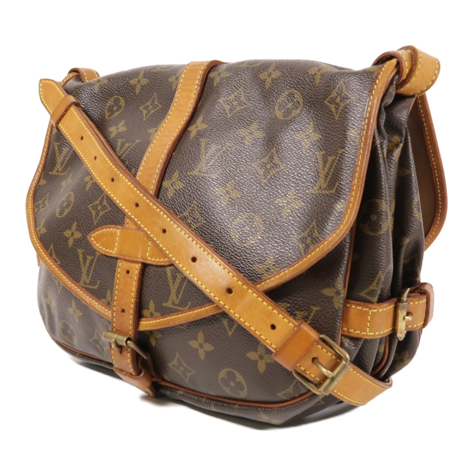 LOUIS VUITTON Monogram Saumur 30金扣肩背袋