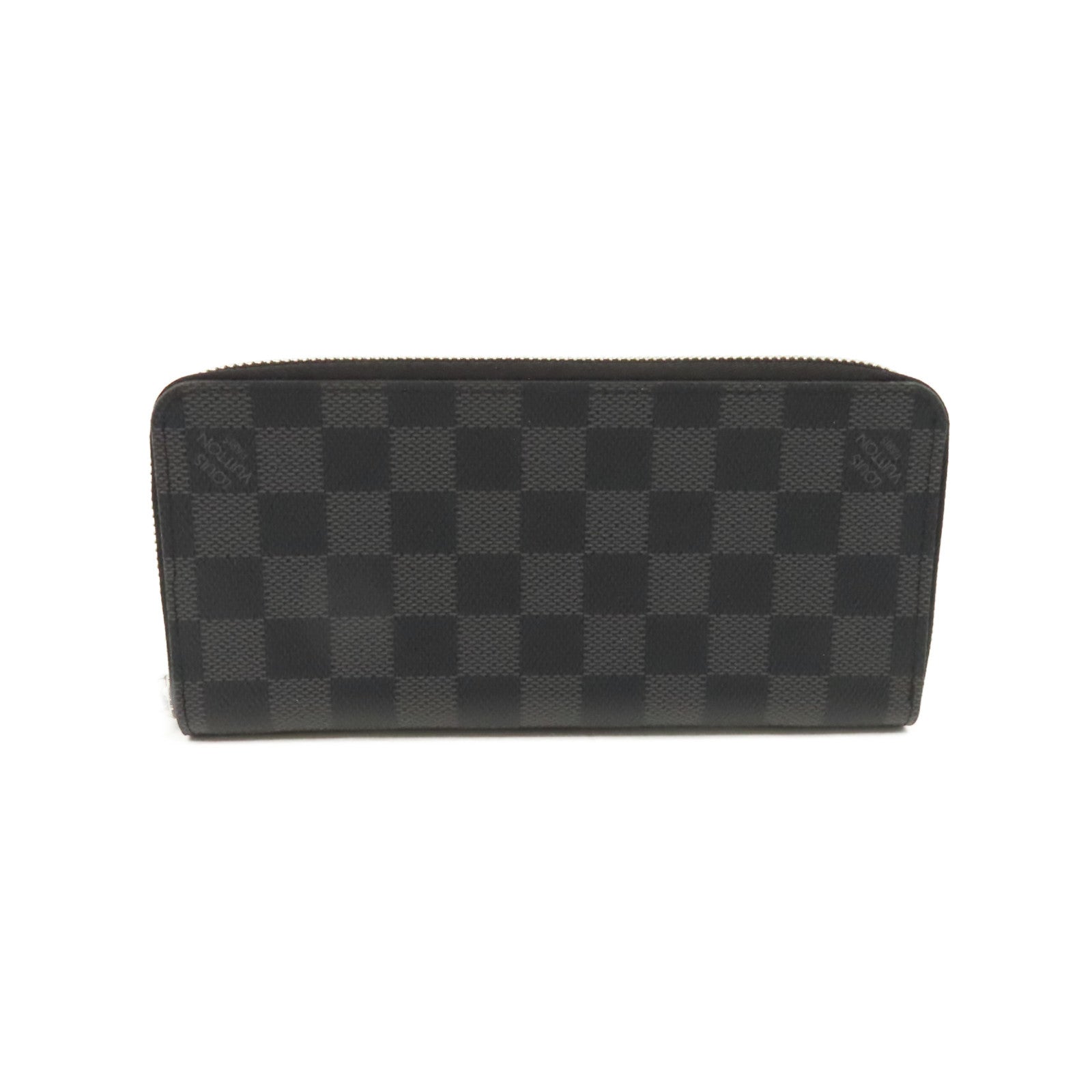 LOUIS VUITTON 【激減優惠】Damier Graphite Zippy Wallet Vertical金扣拉鏈長錢包黑色