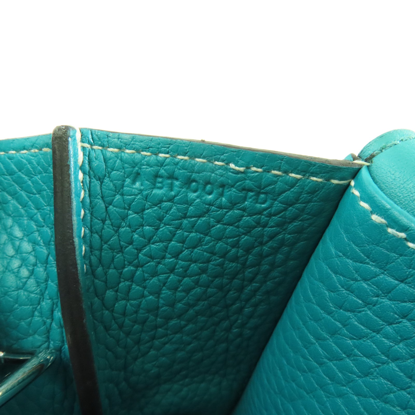 HERMES 【激減優惠】Clemence皮革Halzan 31銀扣手挽肩背兩用袋綠色