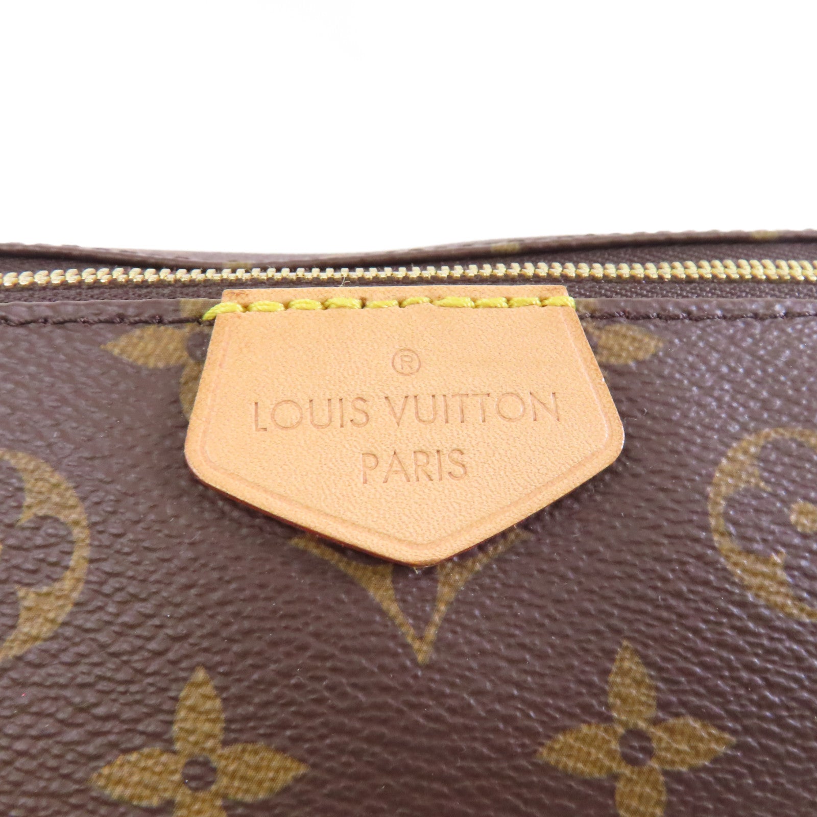 LOUIS VUITTON Monogram Multi Pochette Accessoires金扣鏈帶手挽肩背兩用袋啡色/粉紅色