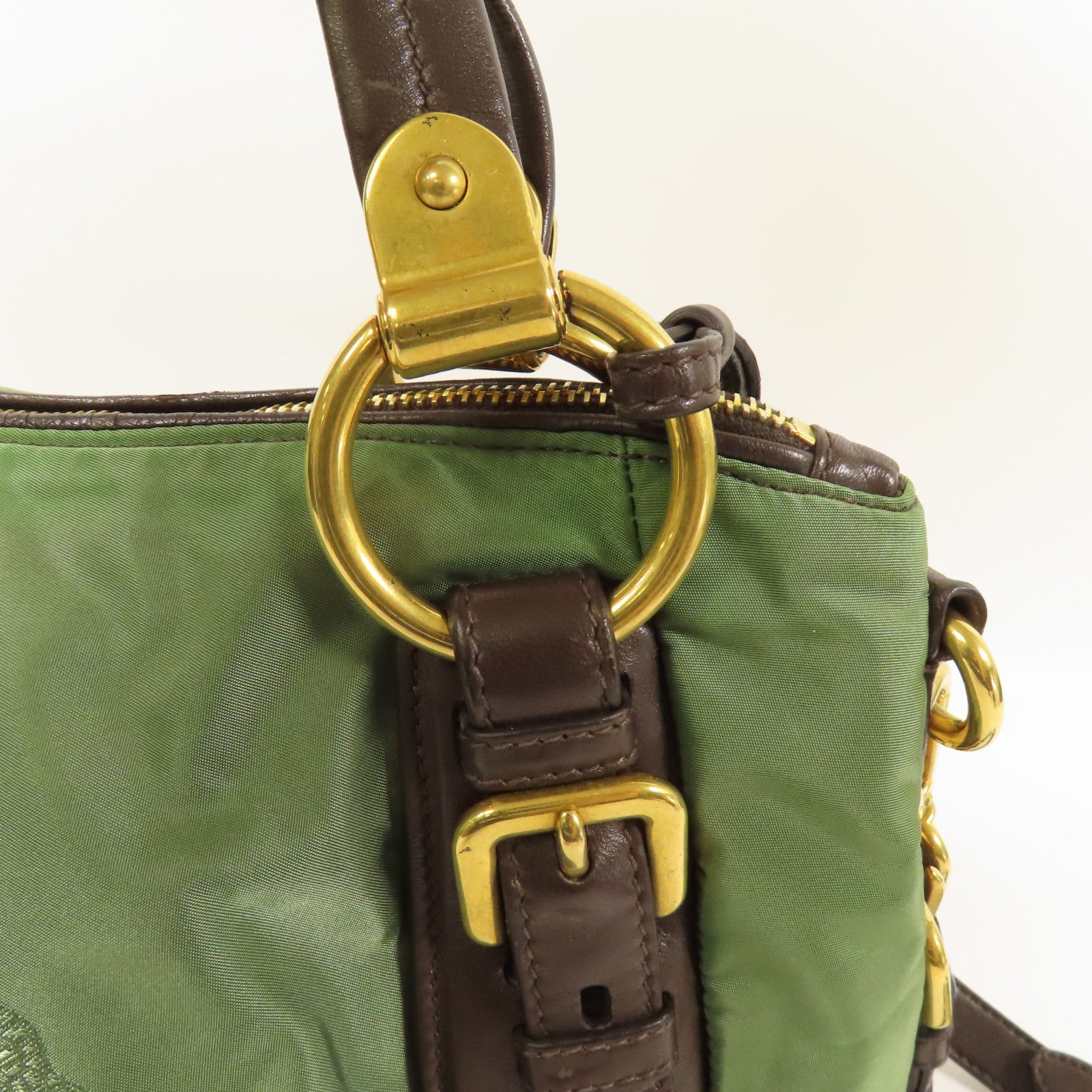 PRADA 尼龍Shoulder Bag金扣手挽肩背兩用袋