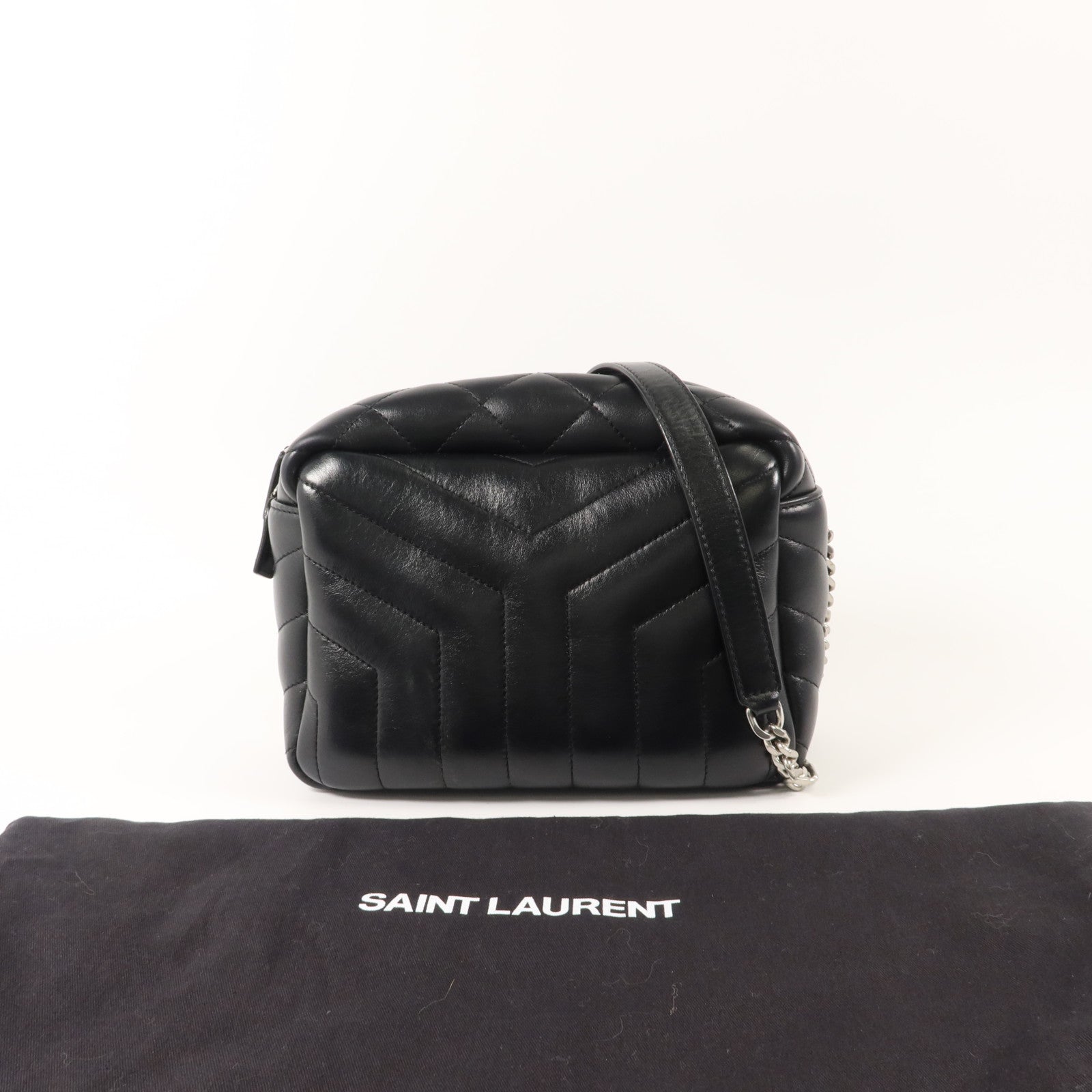 SAINT LAURENT 牛皮皮革LouLou Shoulder Bag鏈帶肩背袋