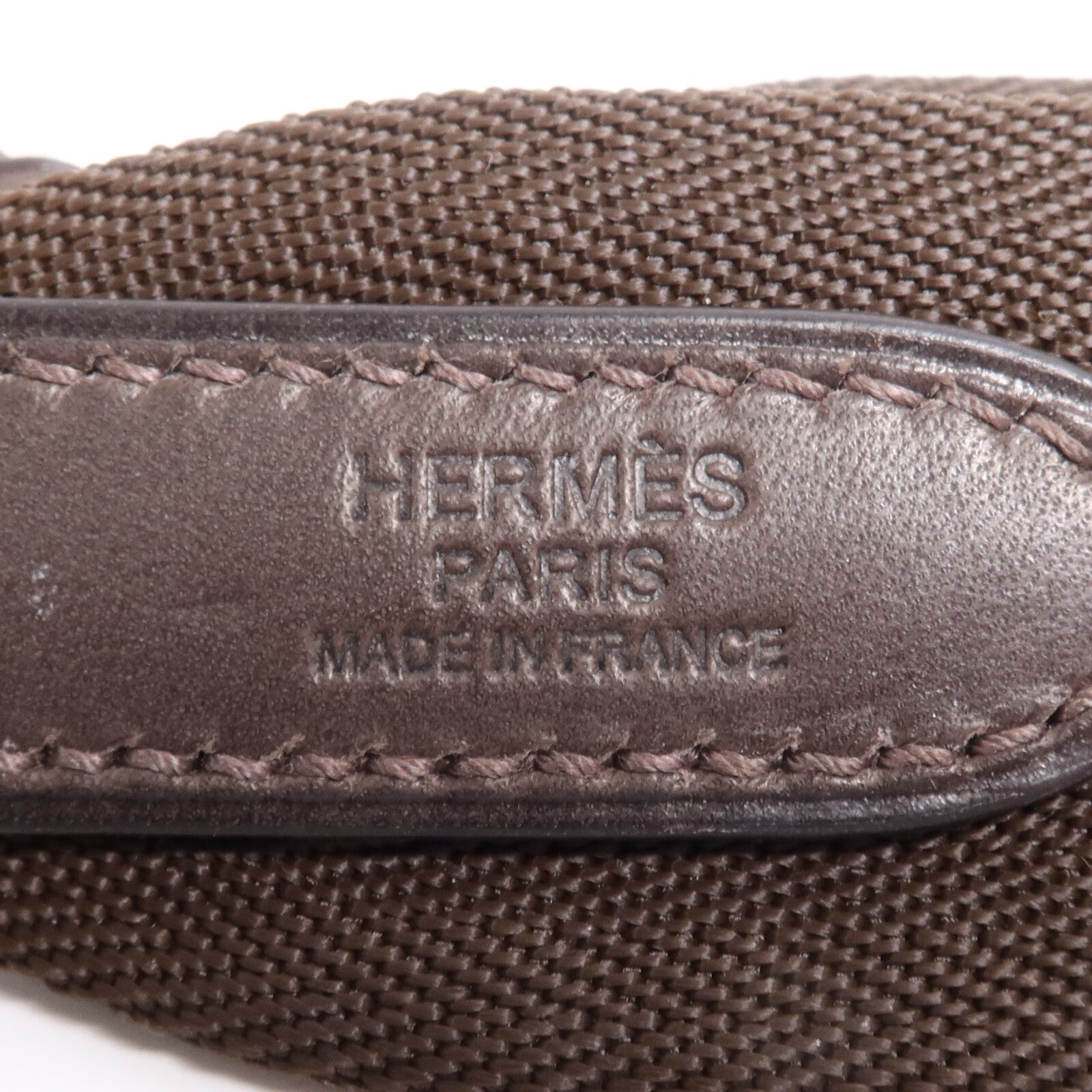 HERMES 帆布Sac De Pansage Groom銀扣手挽肩背兩用袋Green