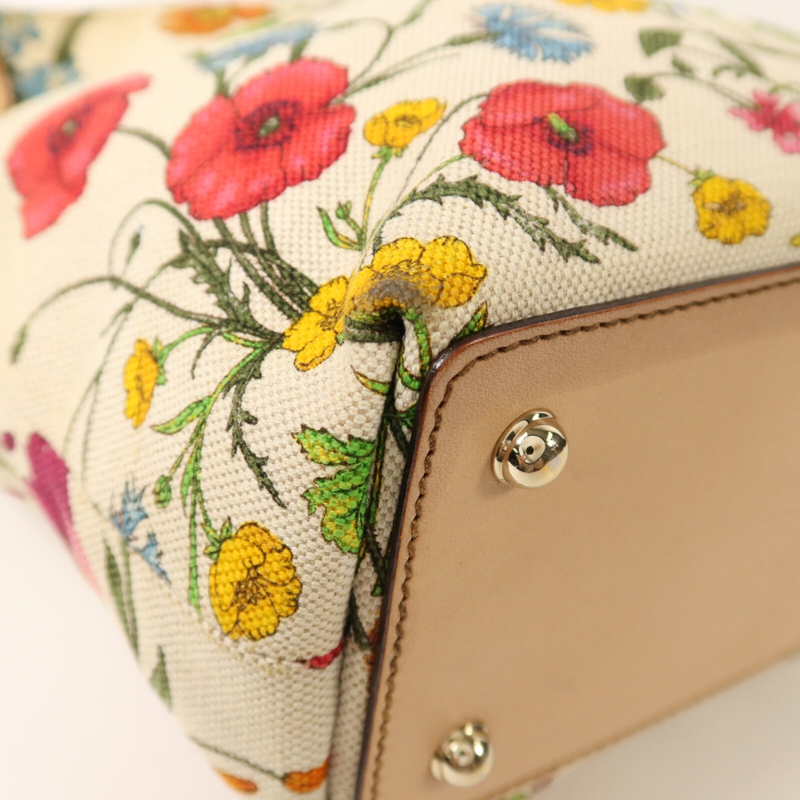 GUCCI 帆布Hand Bag金扣手挽袋
