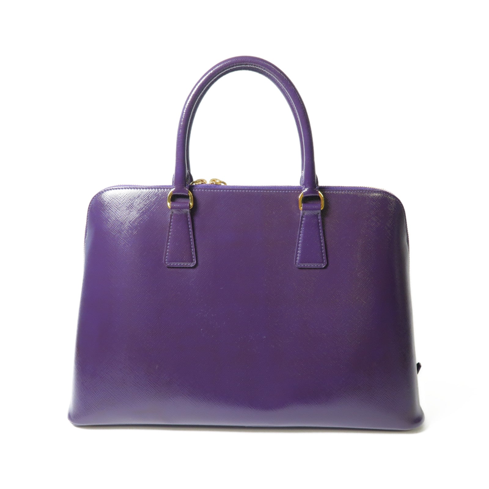 PRADA 【激減優惠】牛皮皮革Handbag金扣手挽袋紫色
