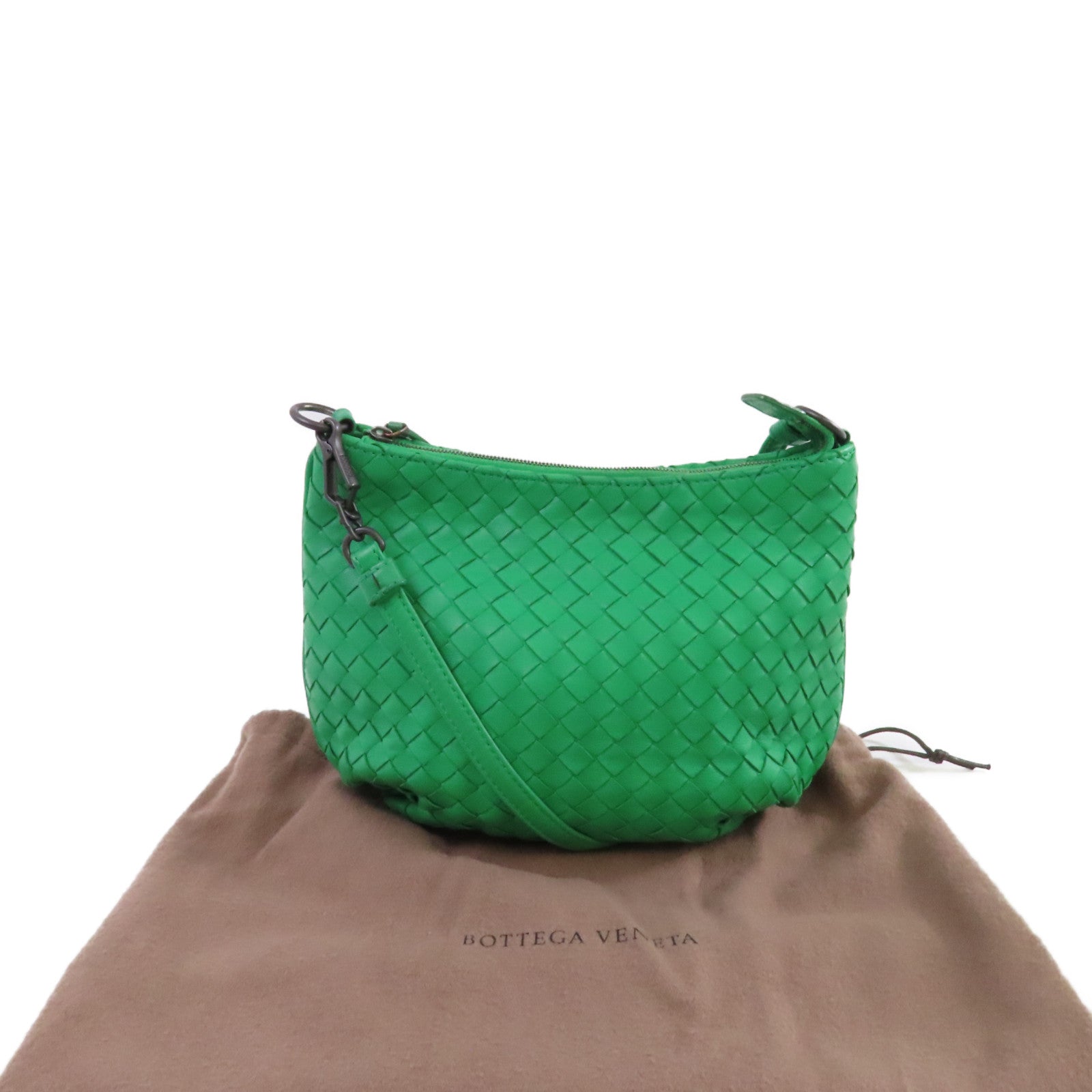 BOTTEGA VENETA 織紋皮革Intrecciato Shoulder Bag肩背袋綠色