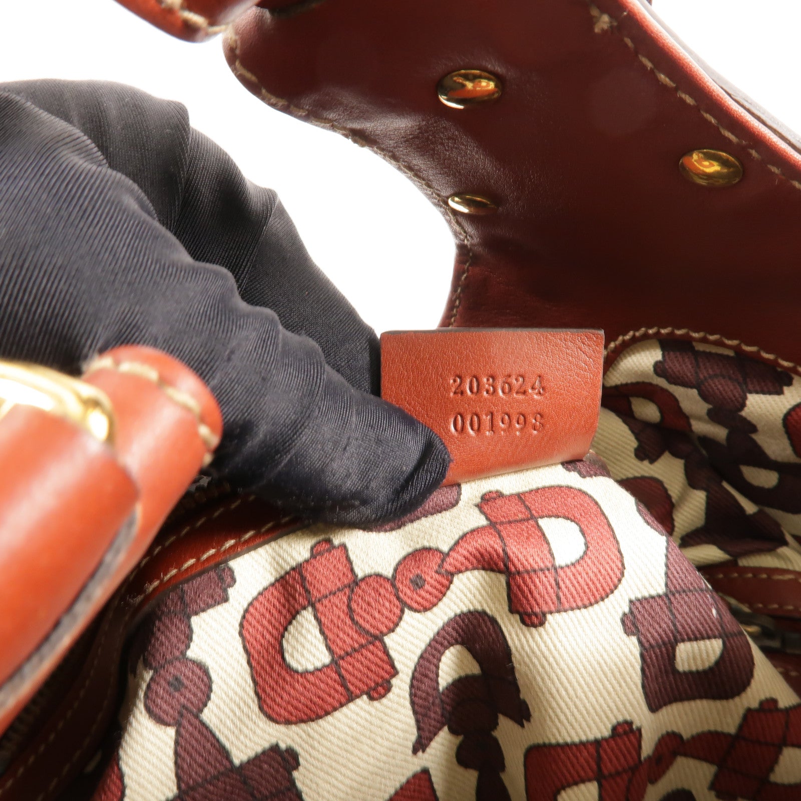 GUCCI 牛皮皮革Guccissima Handbag手挽袋