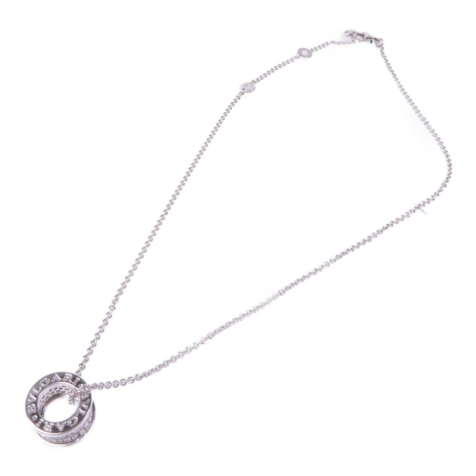 BVLGARI 【激減優惠】18K白金B.zero1 Necklace Diamond鑽石項鍊