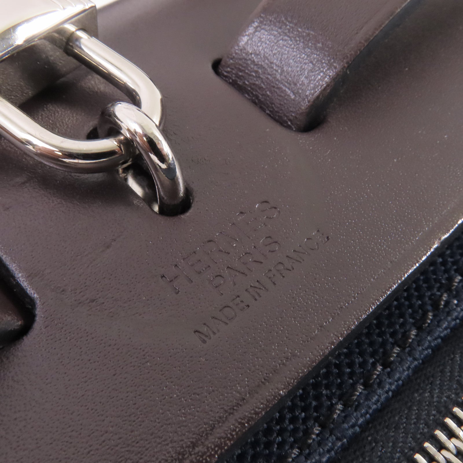 HERMES 帆布Herbag PM 2Way Shoulder Bag銀扣手挽肩背袋藍色