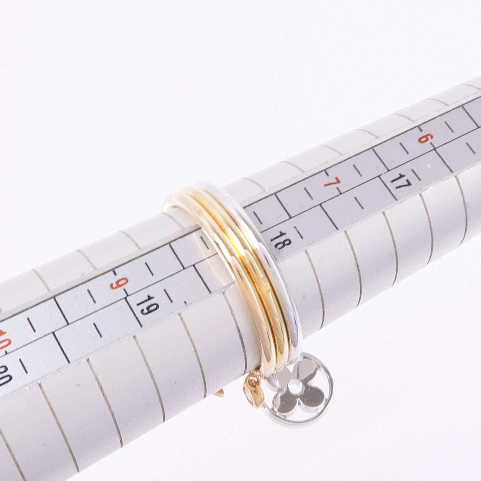 LOUIS VUITTON 18K黃金/白金/玫瑰金Idylle Blossom Ring戒指US#8