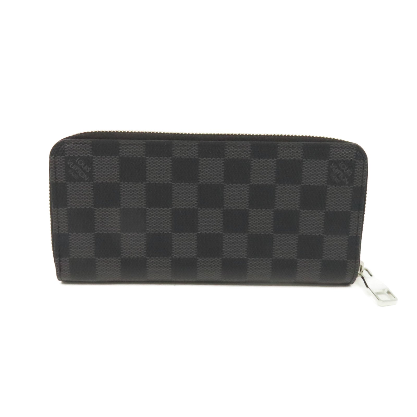 LOUIS VUITTON 【激減優惠】Damier Graphite Zippy Wallet Vertical金扣拉鏈長錢包黑色