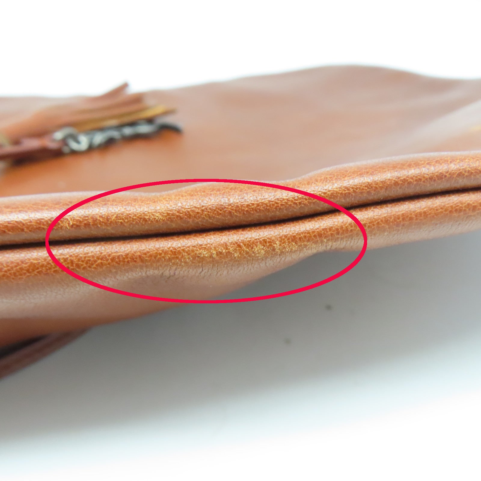 SAINT LAURENT 牛皮皮革Shoulder Bag肩背袋啡色