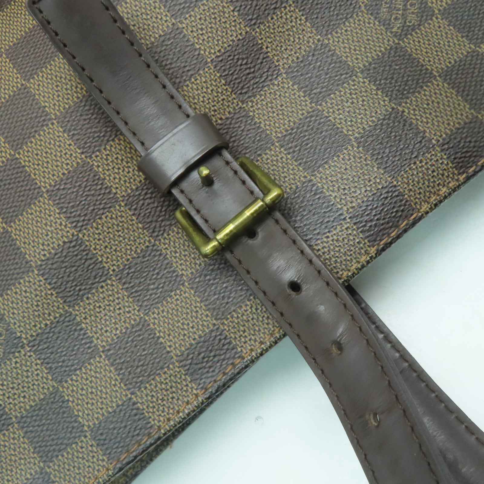 LOUIS VUITTON **【激減優惠】Damier Chelsea金扣肩背袋啡色