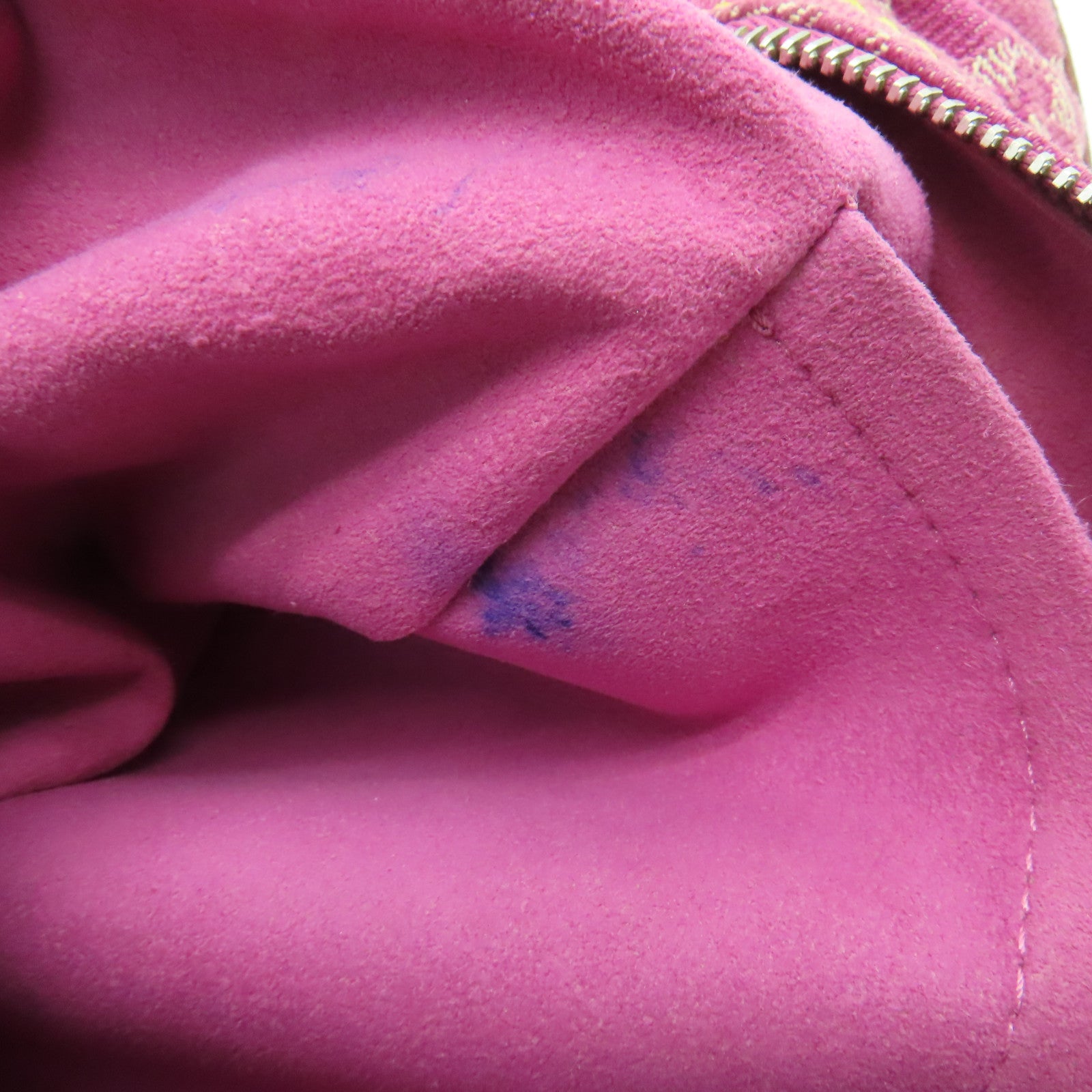 LOUIS VUITTON Monogram Denim Petit Noe金扣手挽肩背兩用袋粉紅色