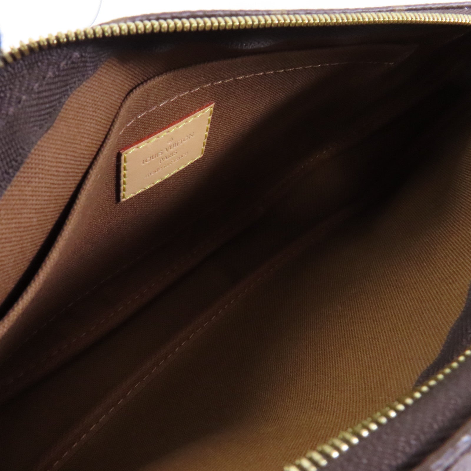 LOUIS VUITTON Monogram Multi Pochette Accessoires金扣鏈帶手挽肩背兩用袋啡色/粉紅色