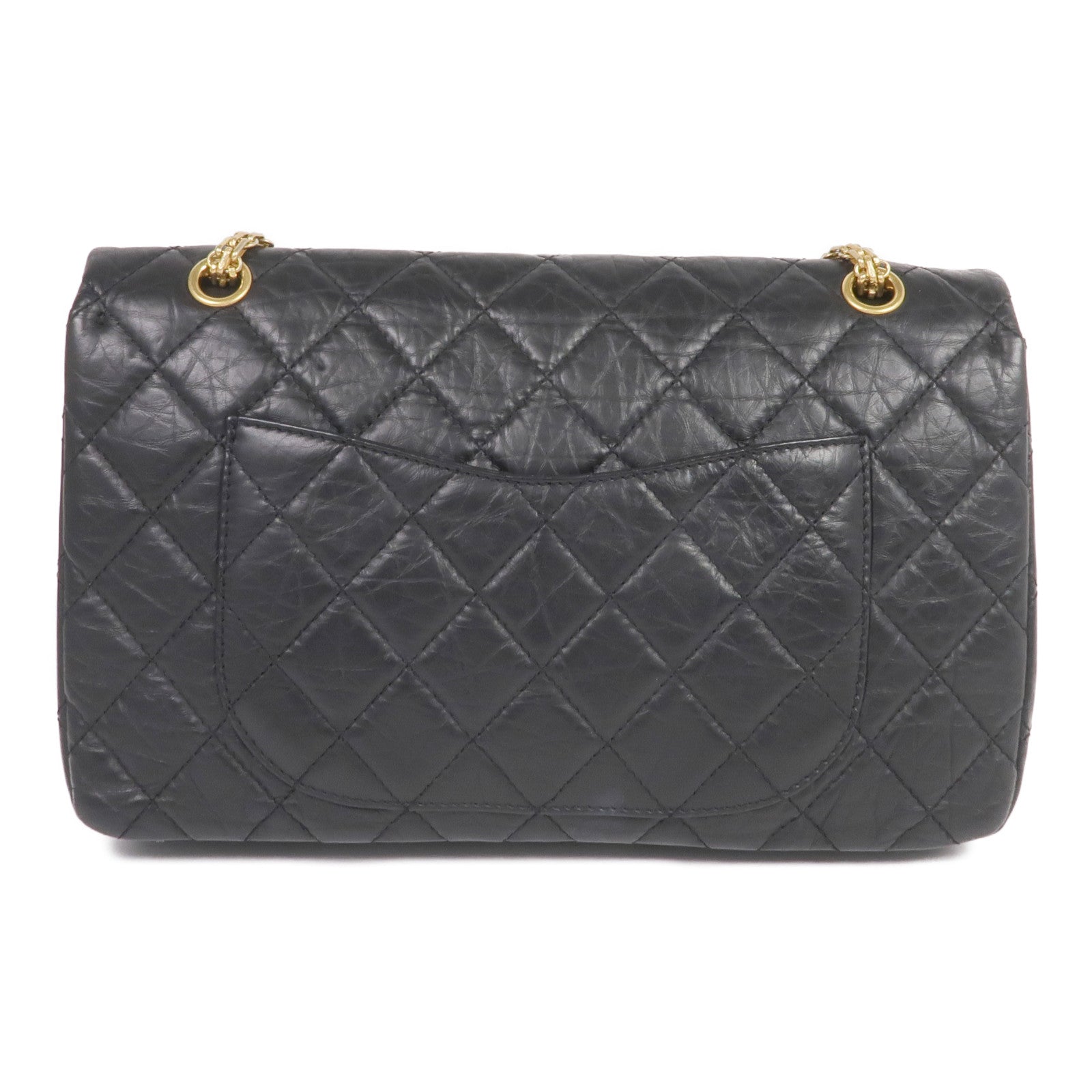 CHANEL 牛皮皮革2.55 Large金扣鏈帶肩背袋