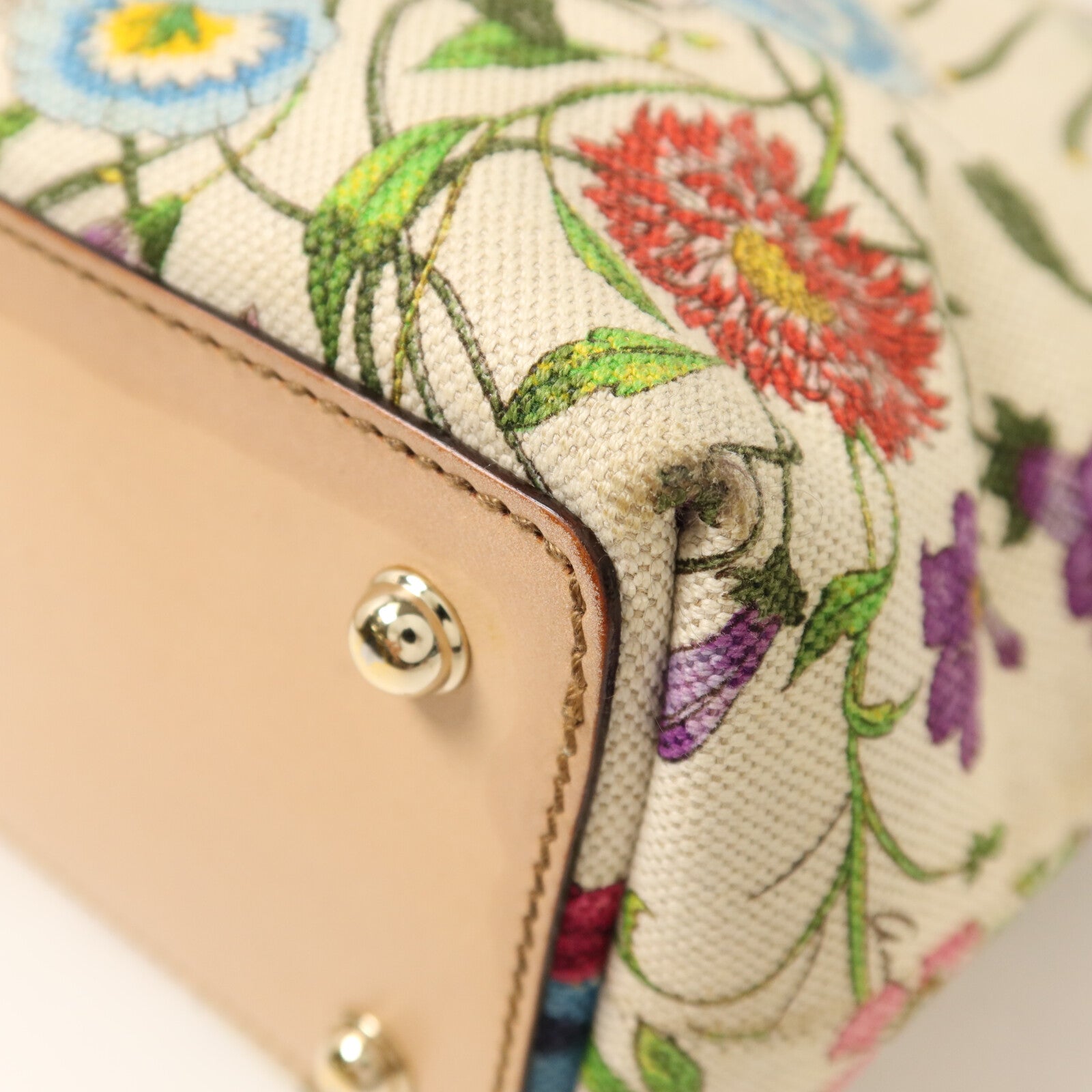 GUCCI 帆布Hand Bag金扣手挽袋