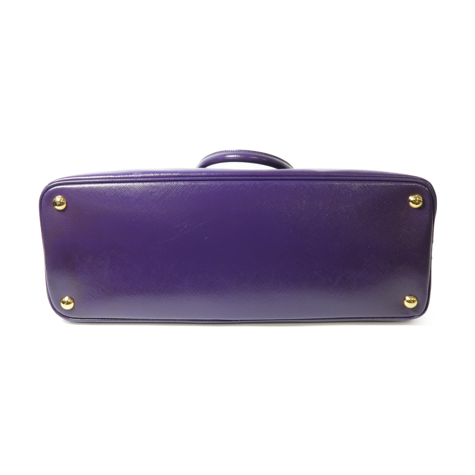 PRADA 【激減優惠】牛皮皮革Handbag金扣手挽袋紫色