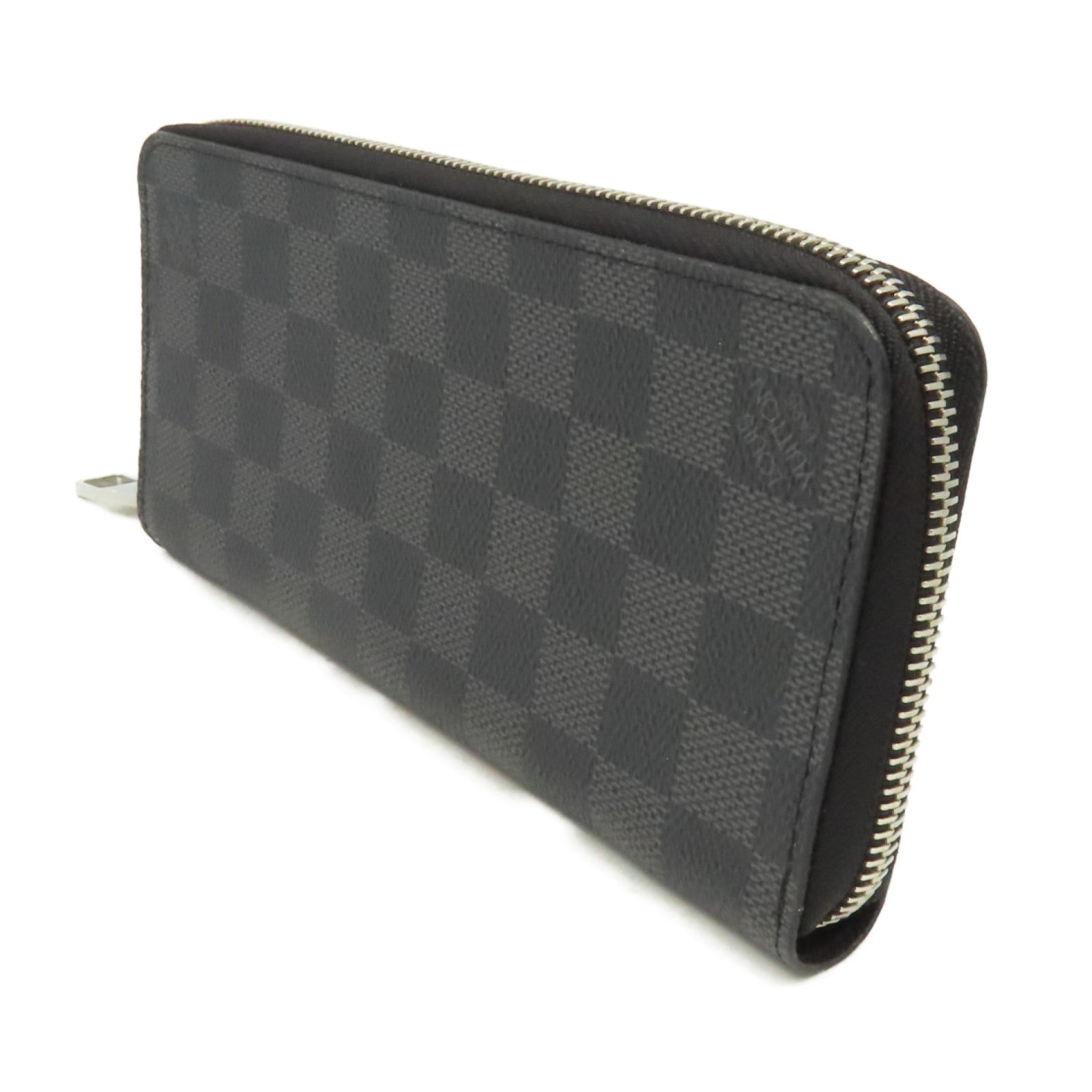 LOUIS VUITTON 【激減優惠】Damier Graphite Zippy Wallet Vertical金扣拉鏈長錢包黑色
