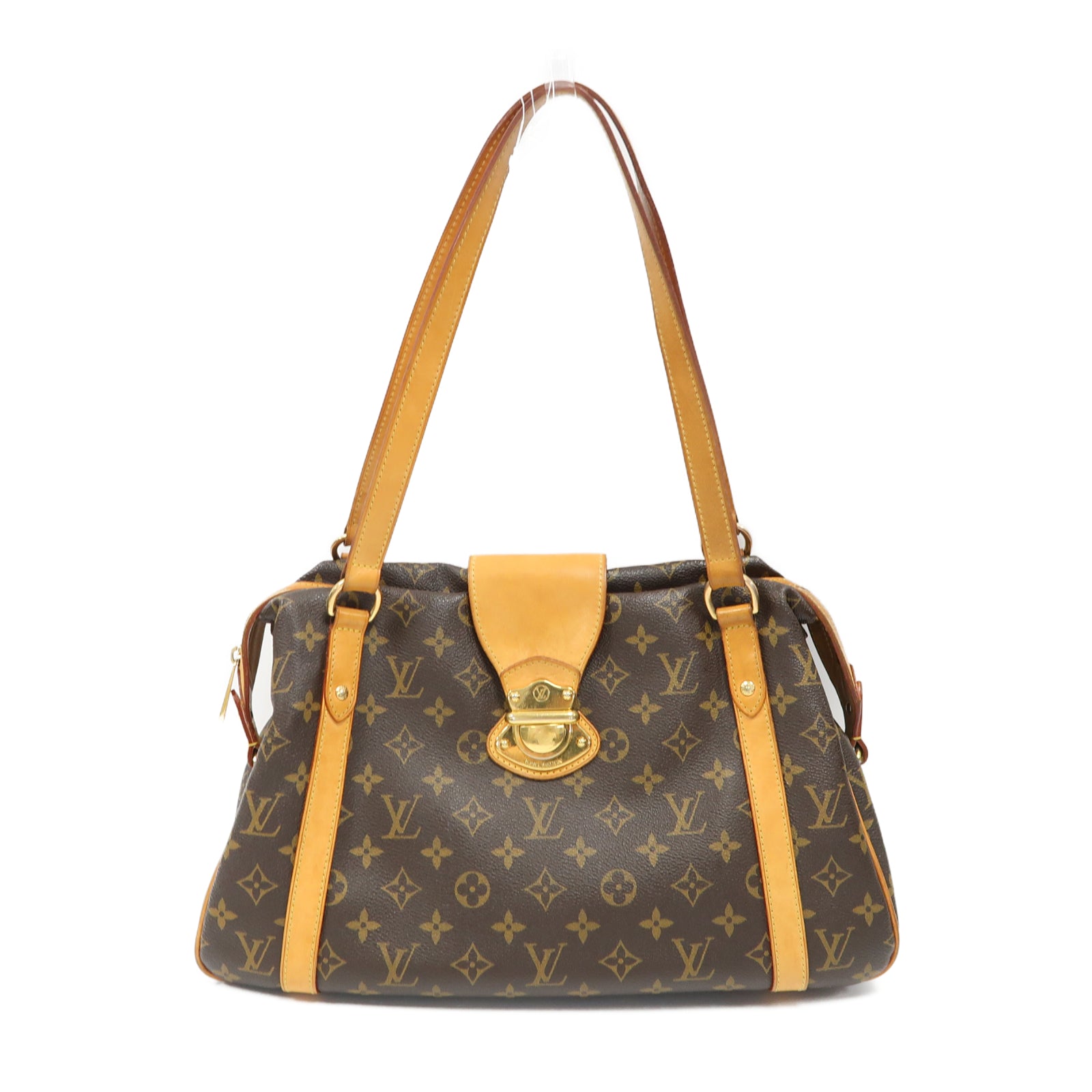 LOUIS VUITTON Monogram Stresa PM金扣肩背袋啡色