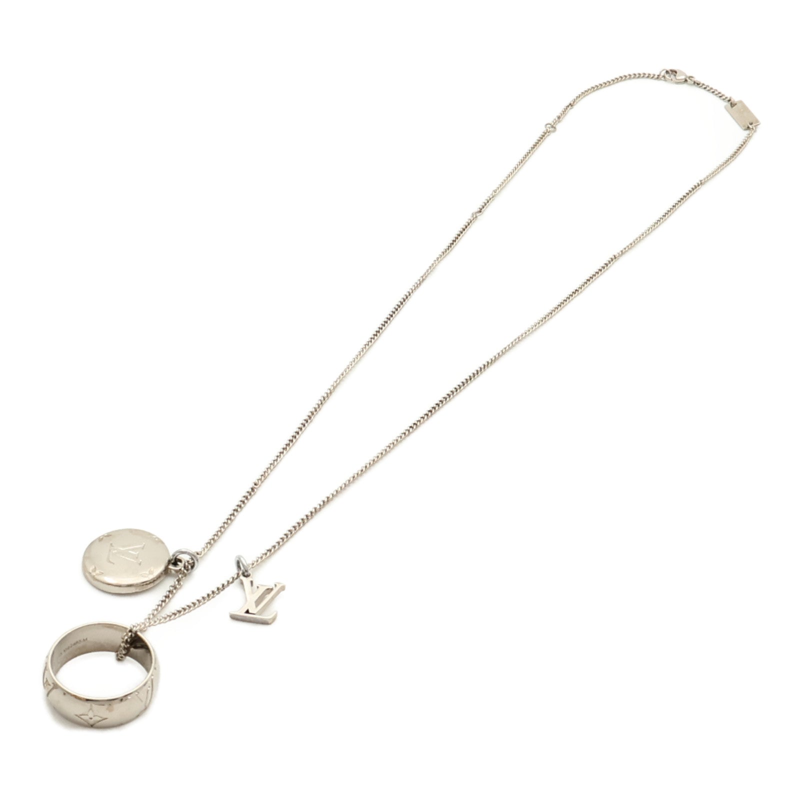LOUIS VUITTON 金屬Monogram Charms Necklace項鍊