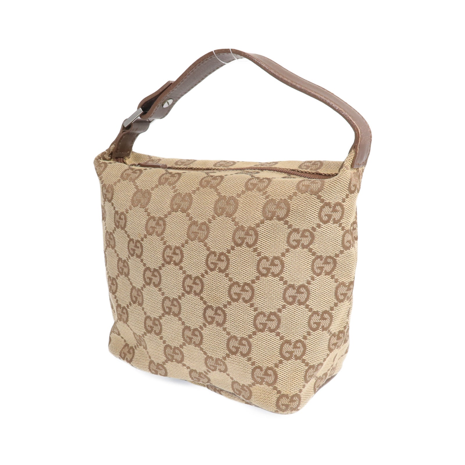 GUCCI 帆布Hand Bag銀扣手挽袋