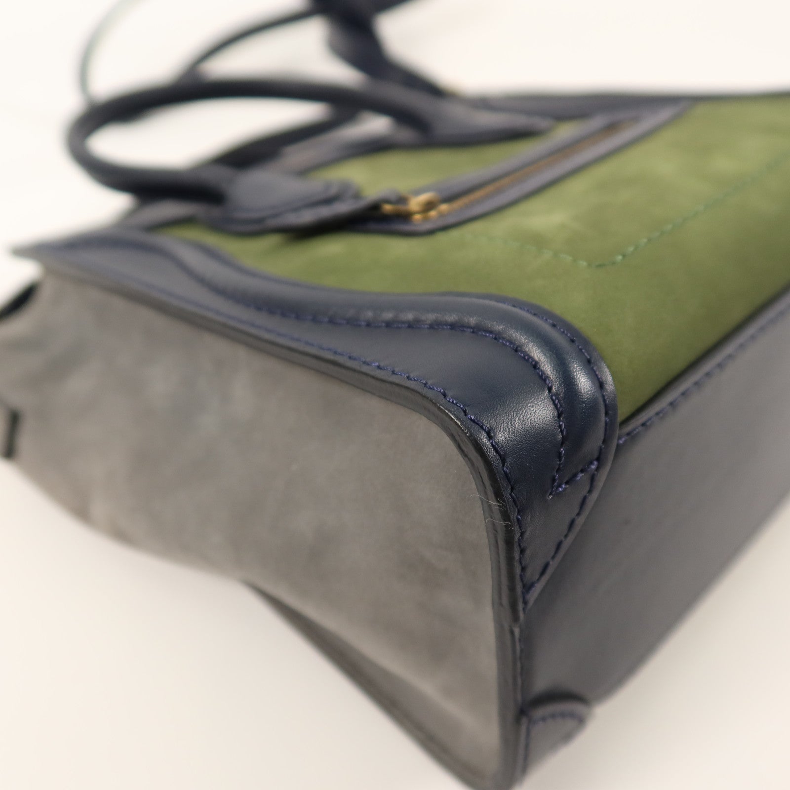 CELINE 麂皮/牛皮皮革Nano Luggage手挽肩背兩用袋