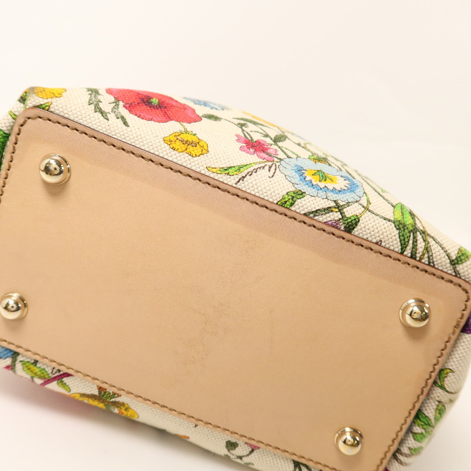 GUCCI 帆布Hand Bag金扣手挽袋