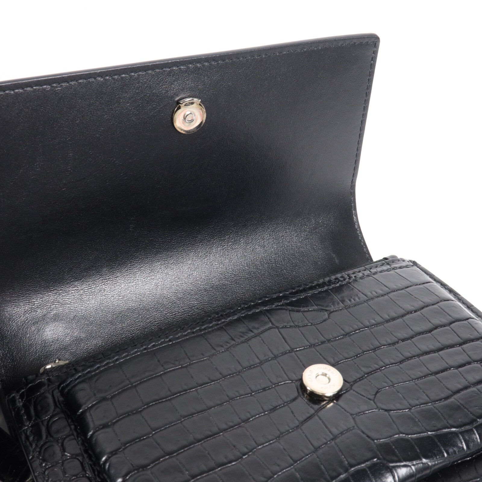 SAINT LAURENT 牛皮皮革Sunset Mini鏈帶肩背袋