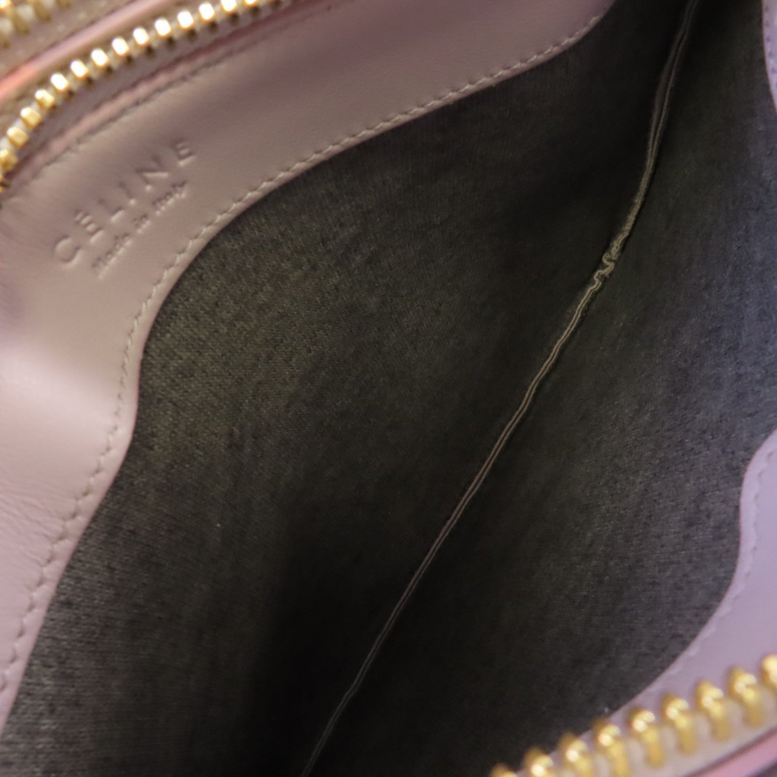 CELINE 牛皮皮革Trio Shoulder Bag金扣肩背袋淺紫色