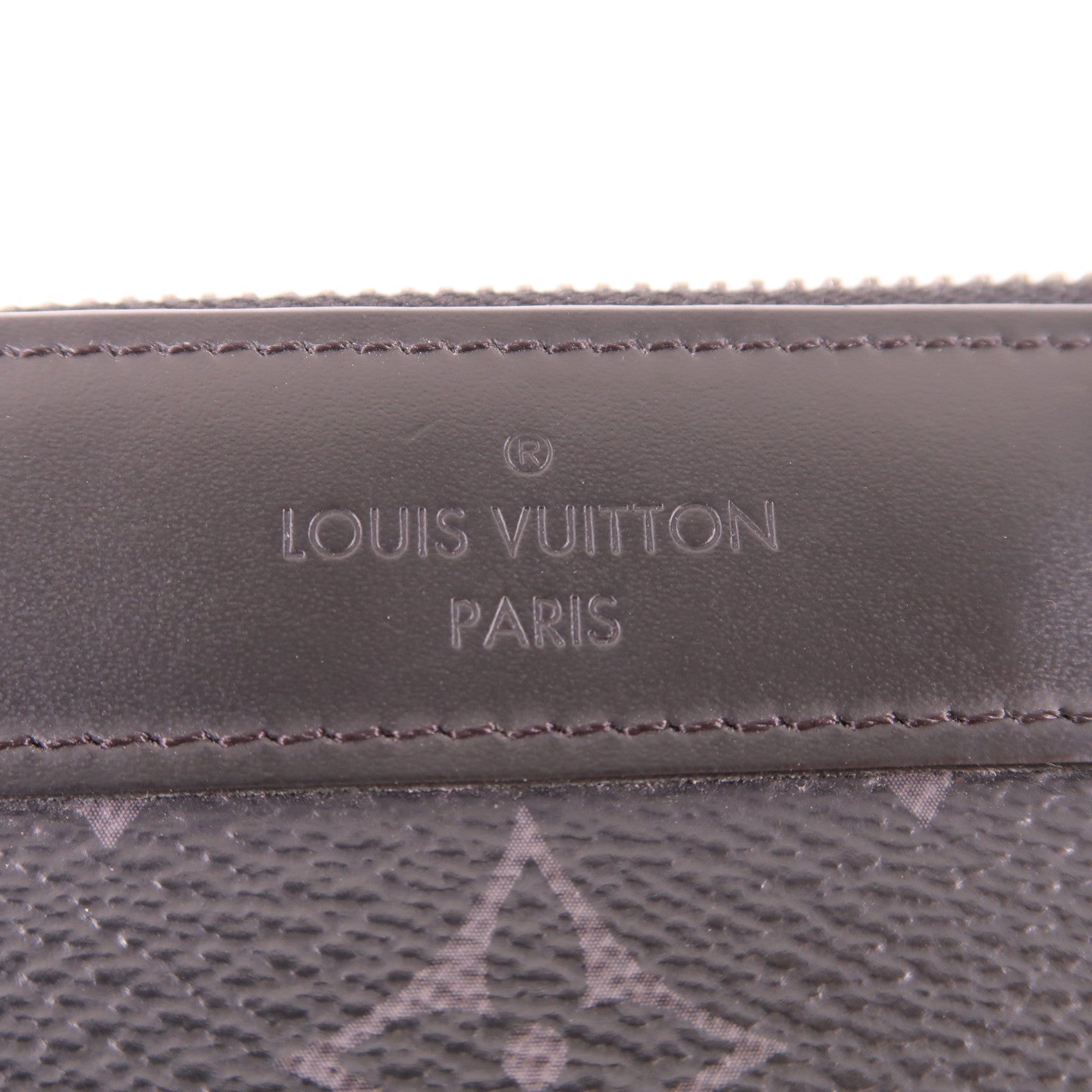 LOUIS VUITTON Monogram Eclipse Pochette Discovery銀扣小袋