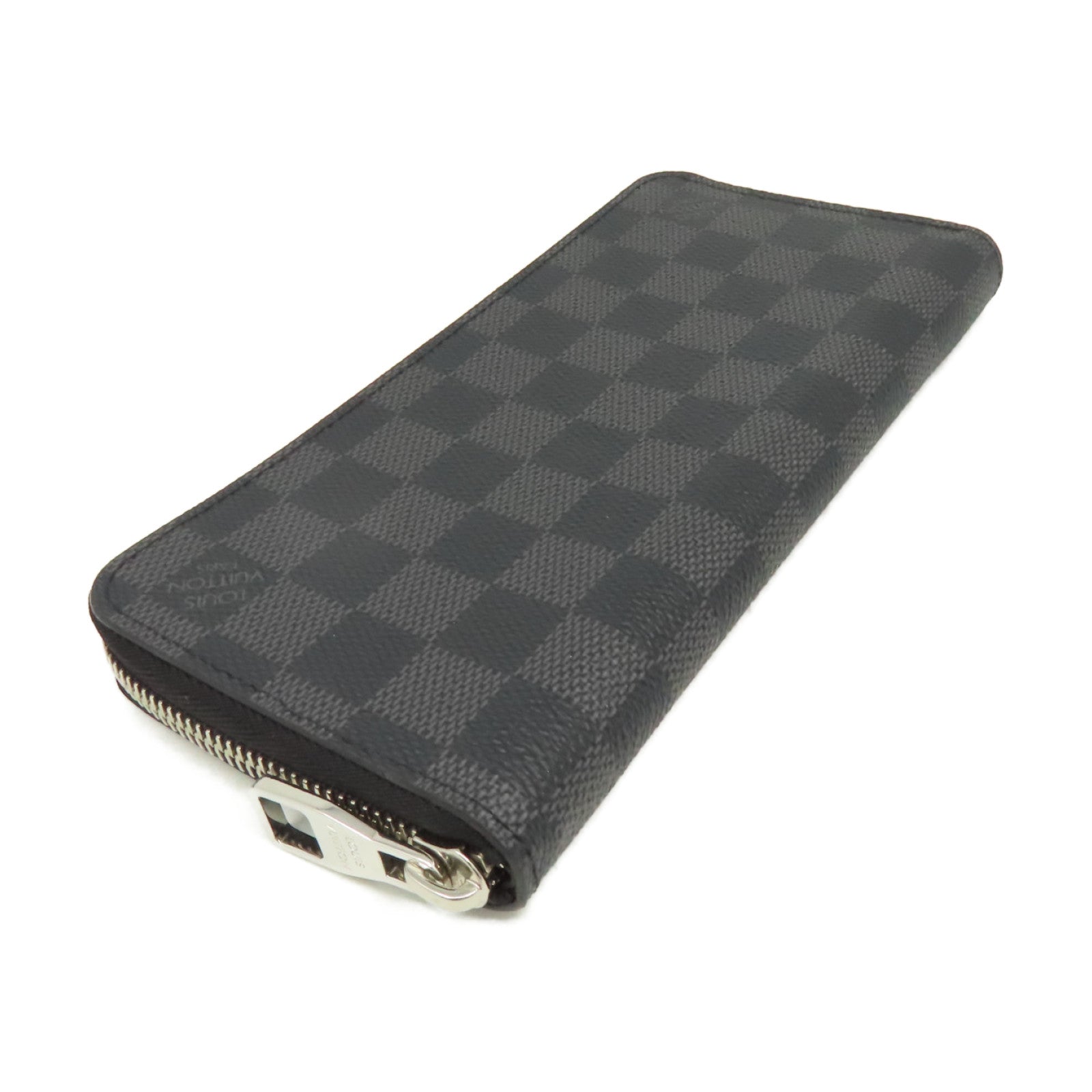 LOUIS VUITTON 【激減優惠】Damier Graphite Zippy Wallet Vertical金扣拉鏈長錢包黑色
