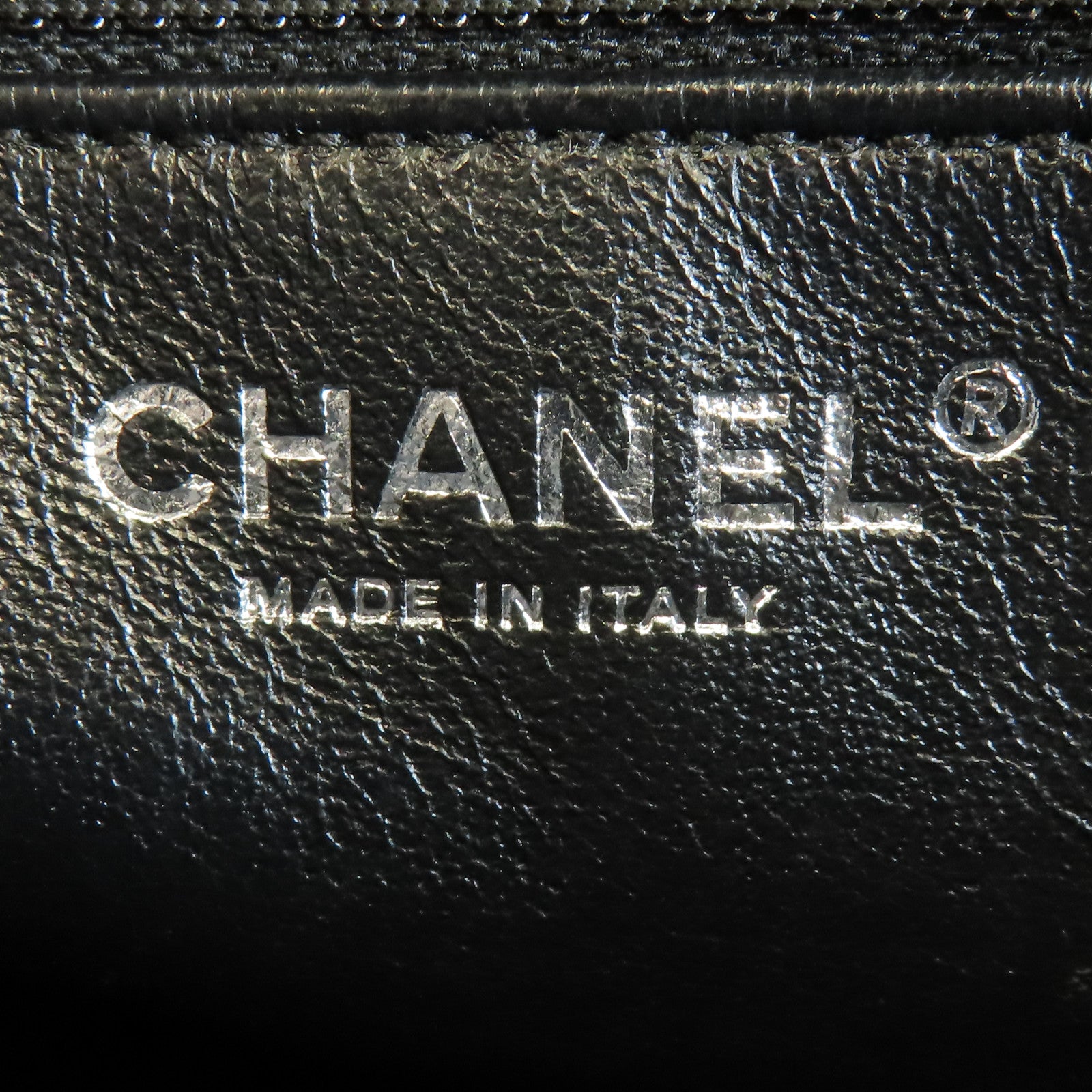 CHANEL CC SHW Chain Shoulder Bag Calfskin Leather Black